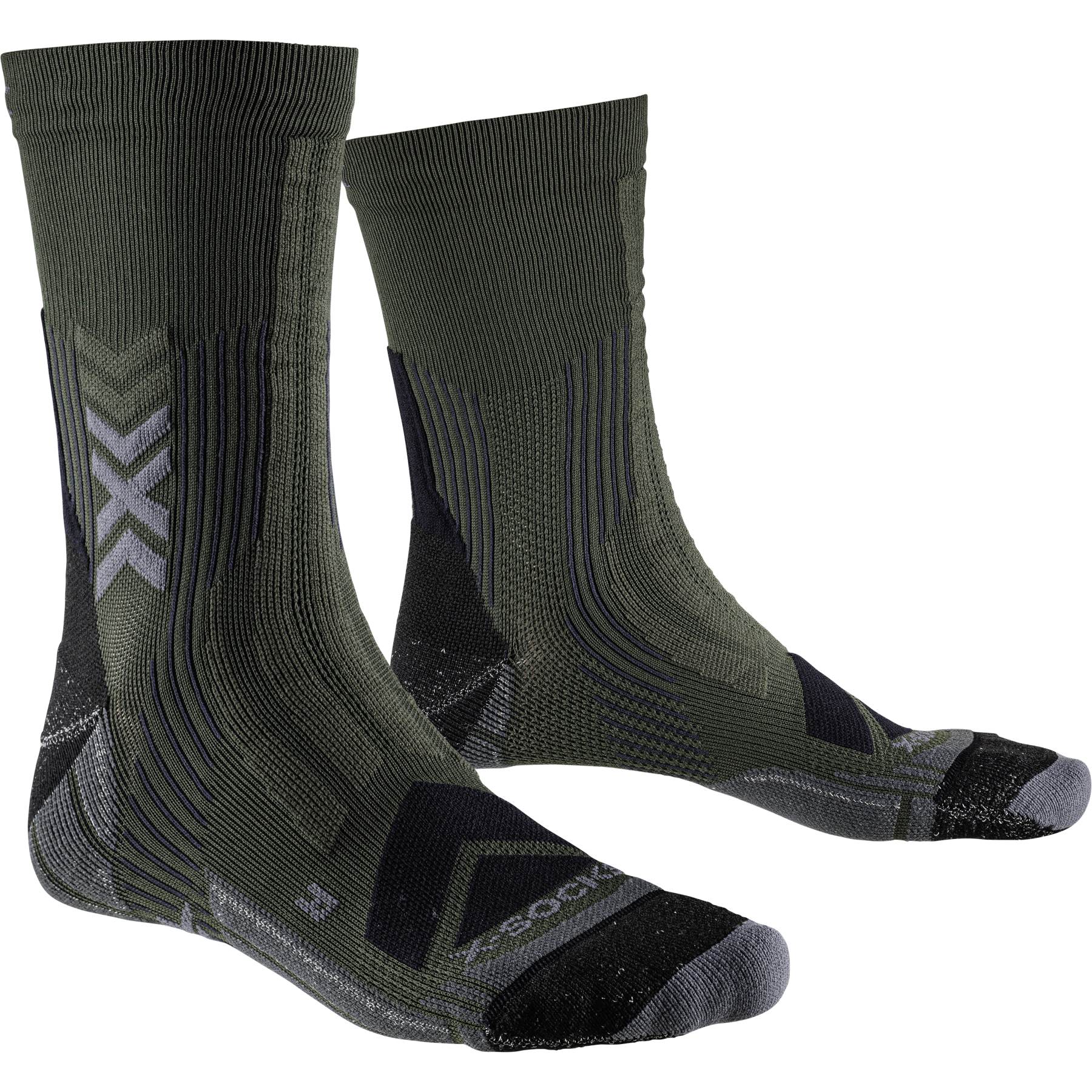 Produktbild von X-Socks Hike Expert Silver Crew Socken - dark sage/black