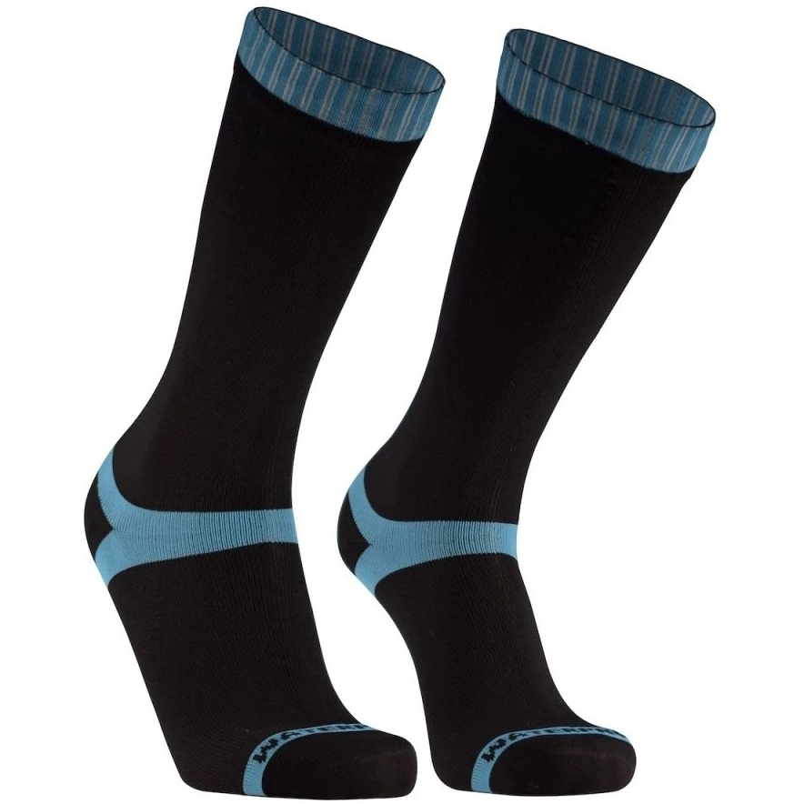 Picture of DexShell Coolvent Socks - aqua blue stripe
