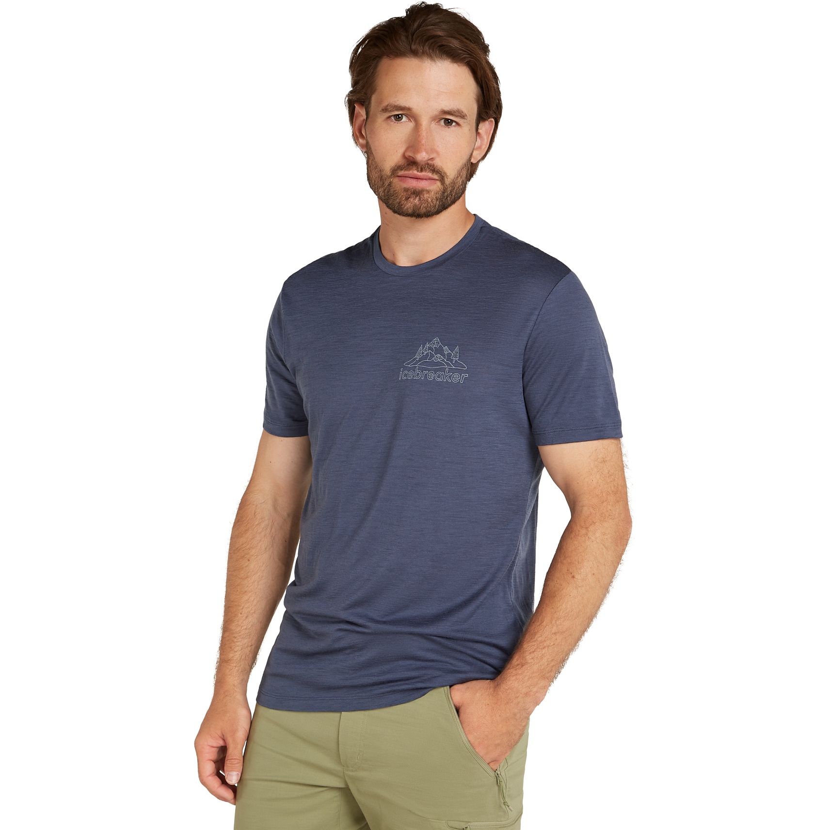 Foto de Icebreaker Camiseta Hombre - Merino 150 Tech Lite IB Back Pack - Graphite