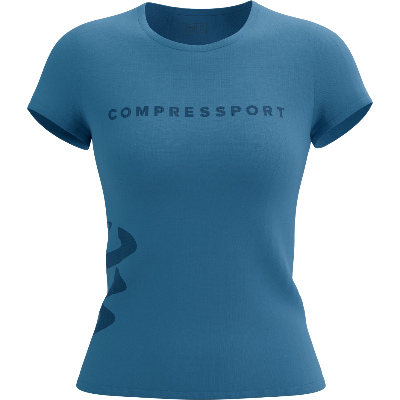Produktbild von Compressport Logo T-Shirt Damen - pacific coast/estate blue