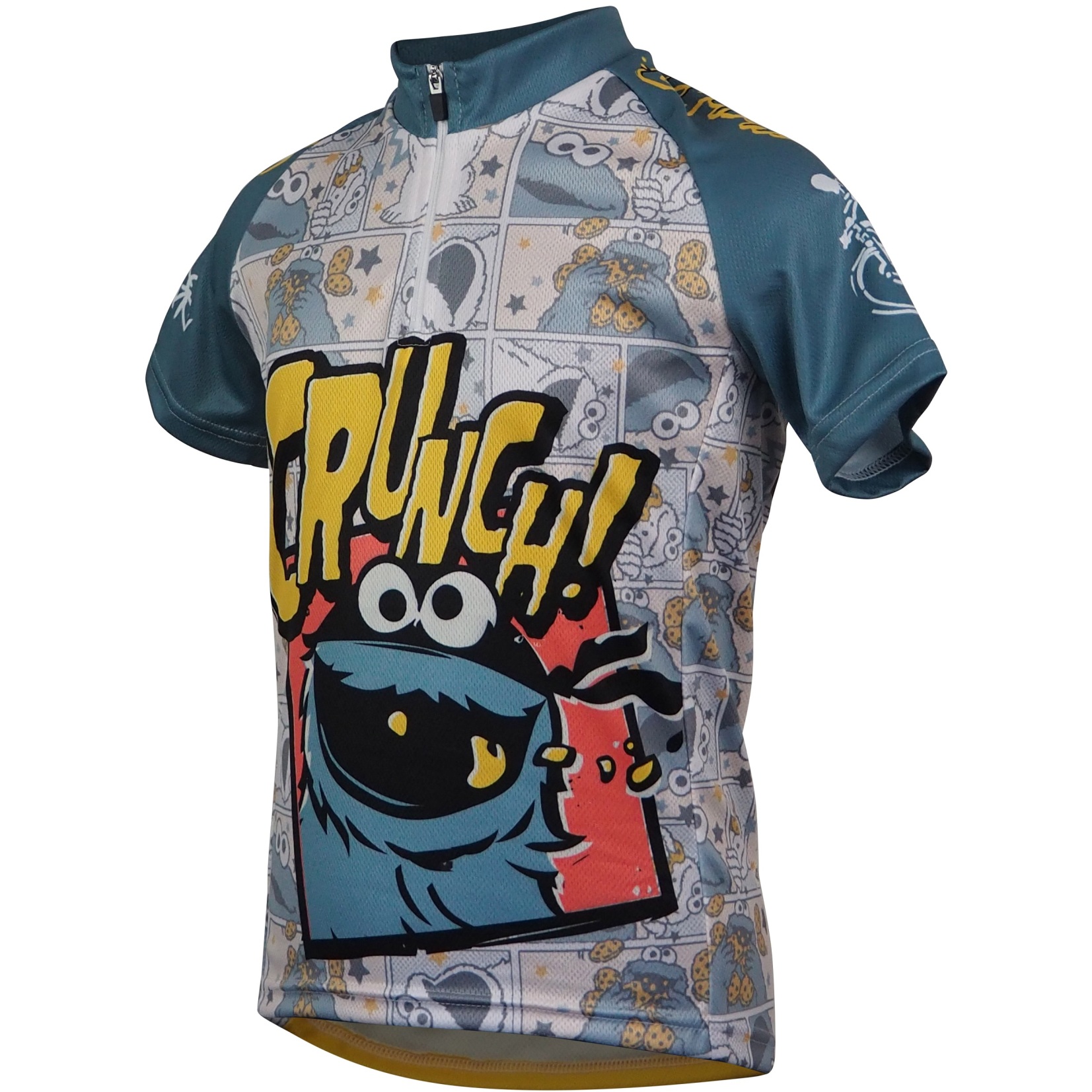 Picture of Biketags Kids Cycling Jersey Sesame Street - Super Cooki