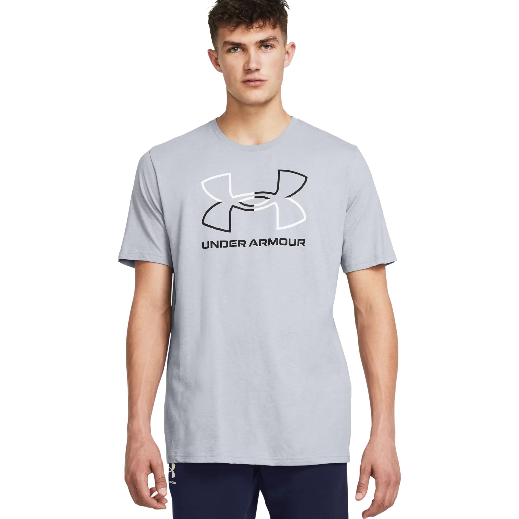 Produktbild von Under Armour UA Foundation Kurzarm-Oberteil Herren - Mod Gray Medium Heather/Black