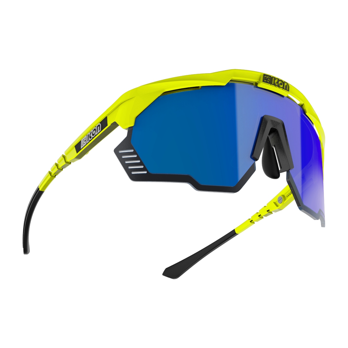 Scicon Aeroshade Kunken Glasses - Yellow Fluo - Multimirror Blue