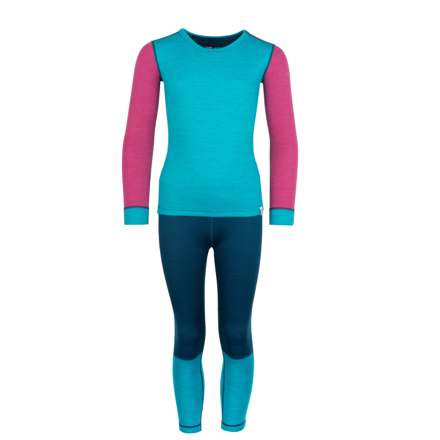 Trollkids Completo Intimo Bambino - Merino II - Dark Turquoise/Bright ...
