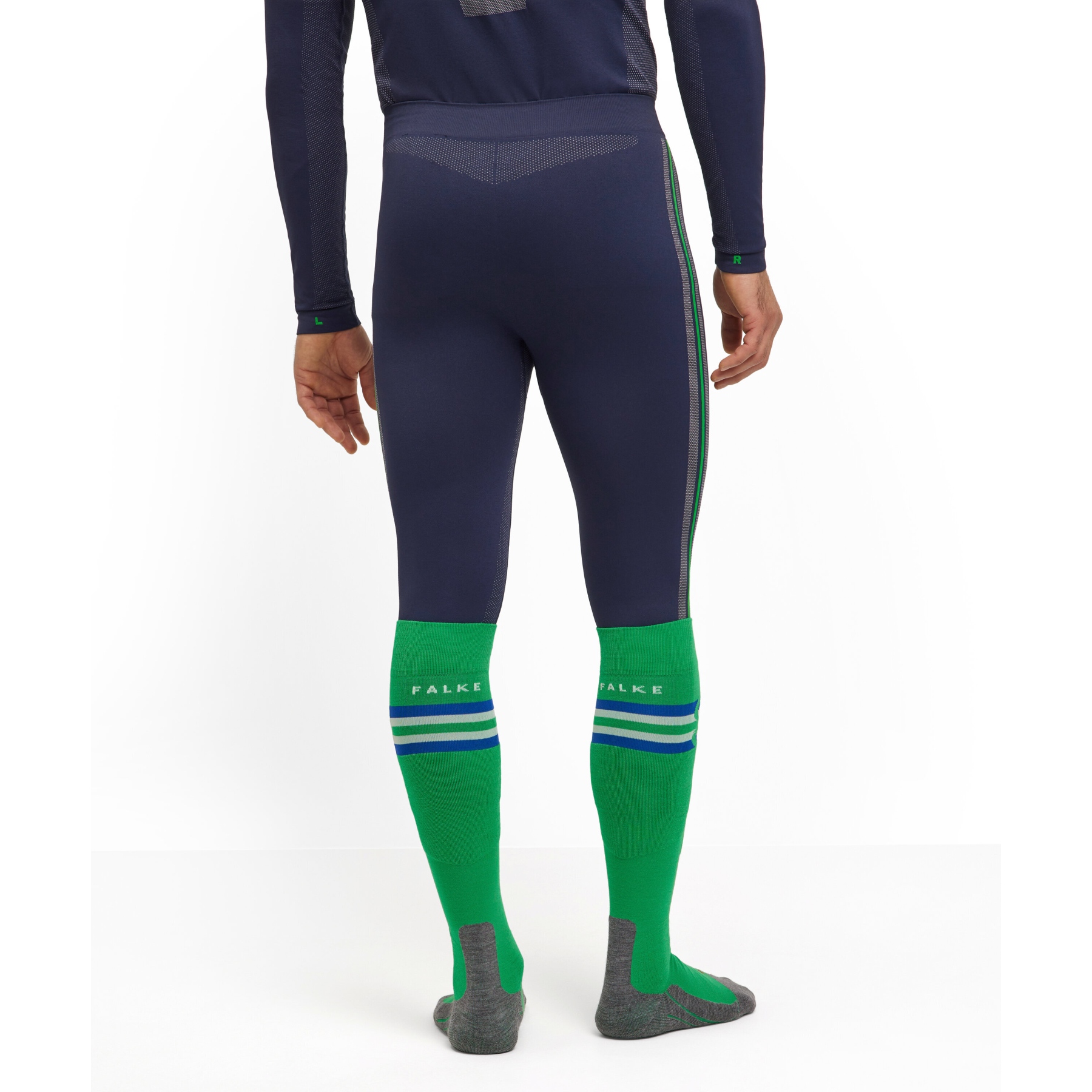 FALKE Heren Broek van onderlaag Maximum Warm 3/4 M Ti functioneel materiaal sneldrogend 1 stuk, Blauw Space Blue 6116, S