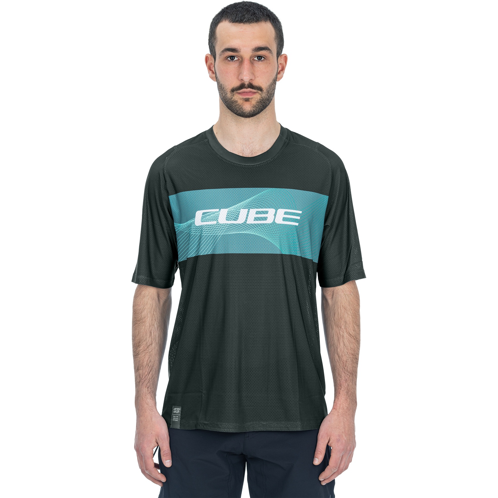 Produktbild von CUBE VERTEX Rundhalstrikot Kurzarm Herren - grey´n´mint