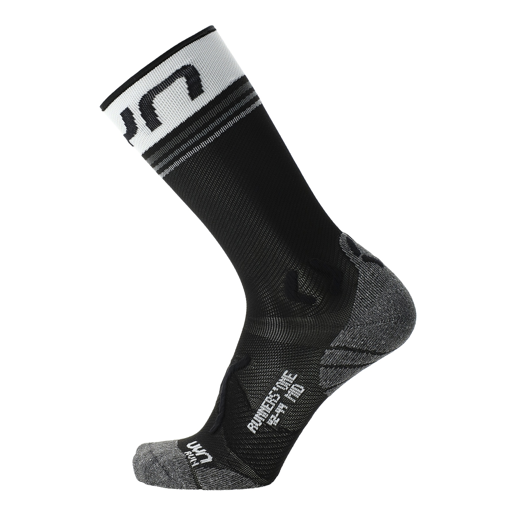 Picture of UYN Runner&#039;s One Mid Cut Socks Men - Black/White