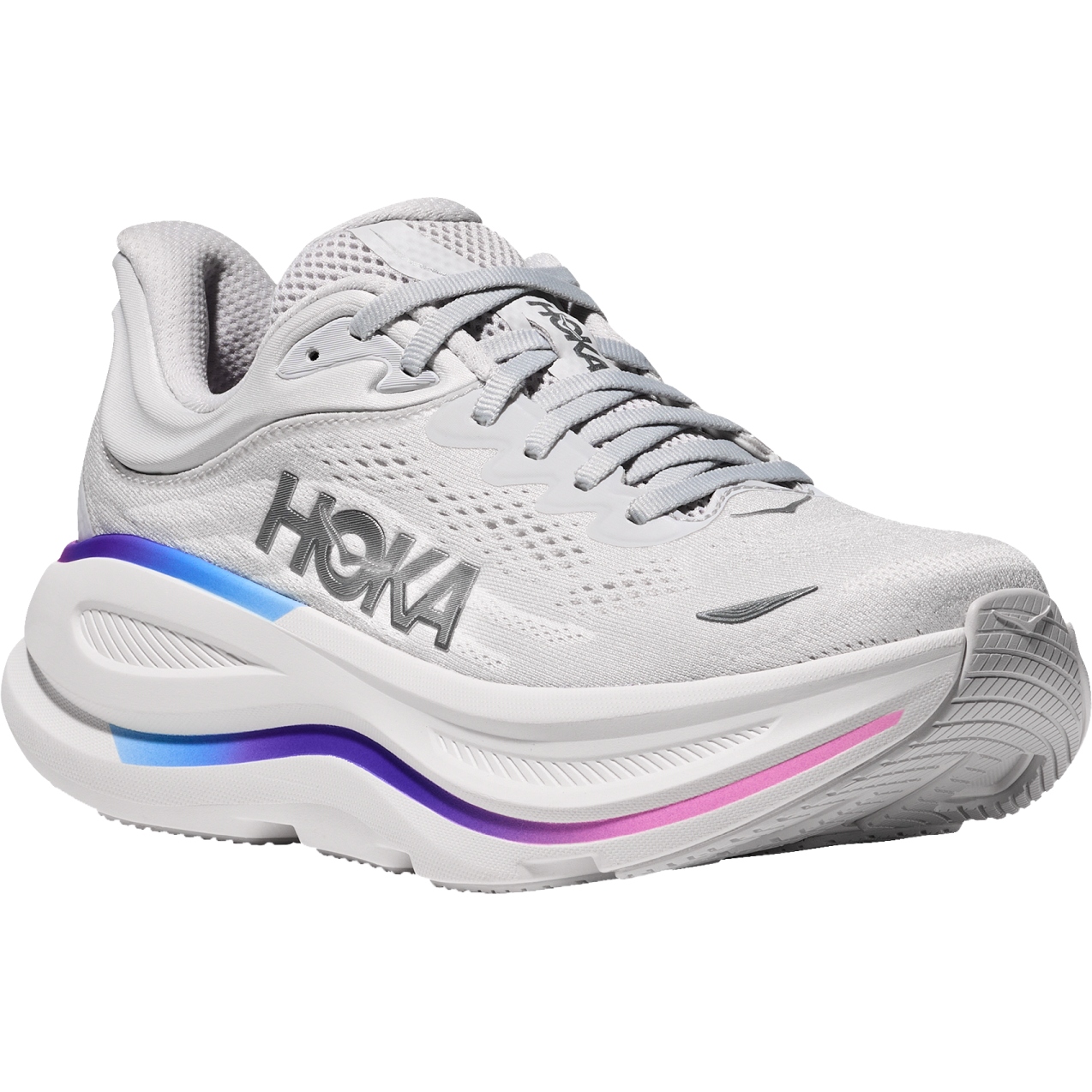 Produktbild von Hoka Bondi 9 Laufschuhe Damen - cosmic grey / weiß