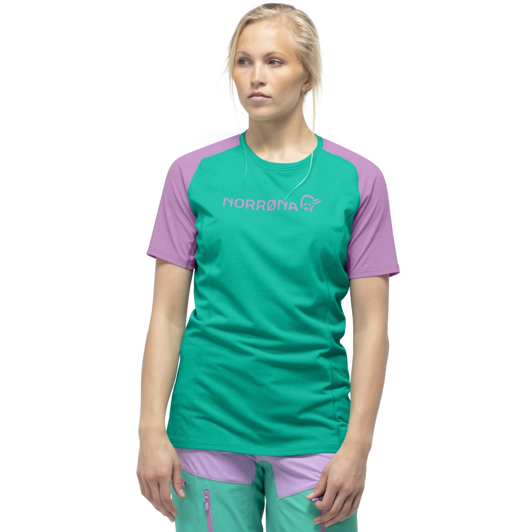 Picture of Norrona fjørå equaliser lightweight T-Shirt Women - Violet Tuille/Arcadia