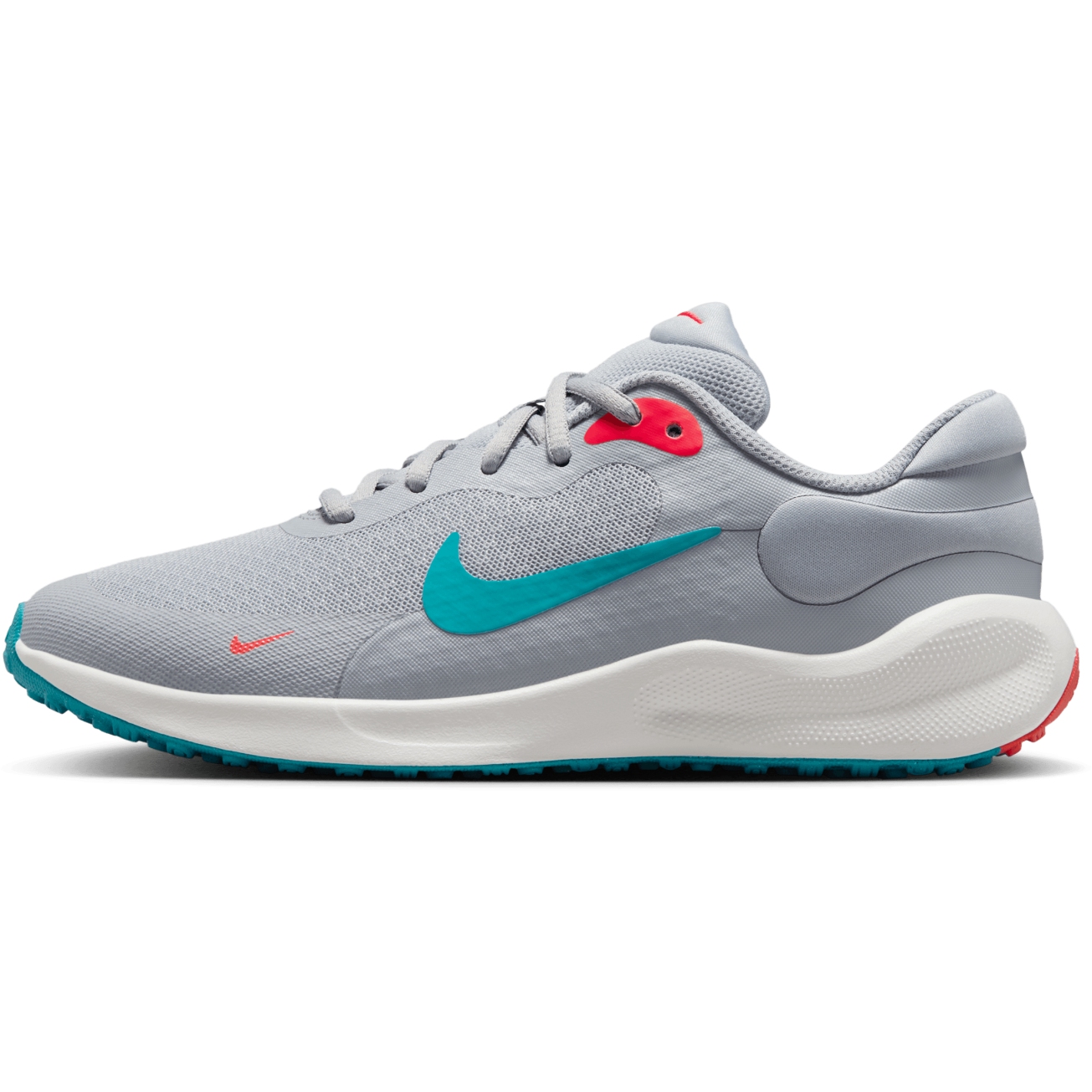 Productfoto van Nike Revolution 7 GS Schoenen Kinderen - wolf grey/dusty cactus-bright crimson FB7689-008