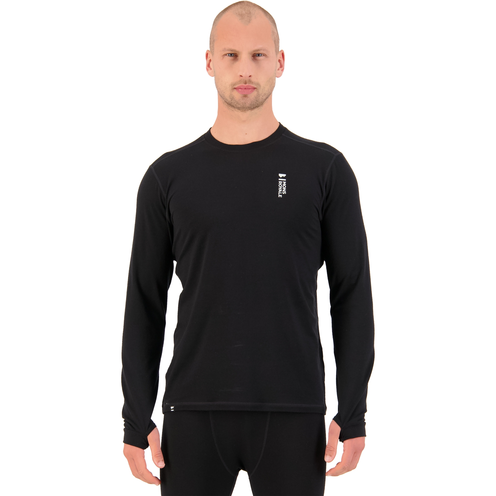 Produktbild von Mons Royale Cascade Merino Flex Langarmshirt - schwarz