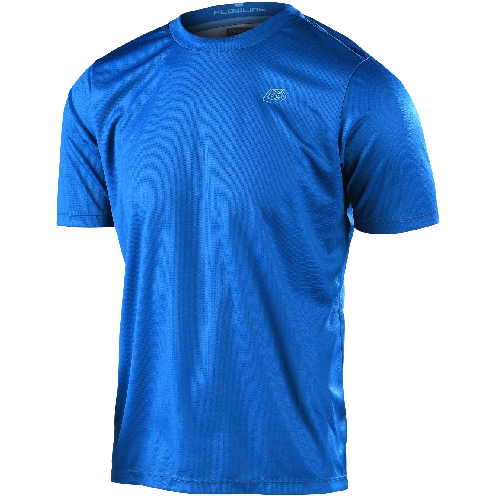 Productfoto van Troy Lee Designs Flowline Shirt met Korte Mouwen Heren - Solid Slate Blue