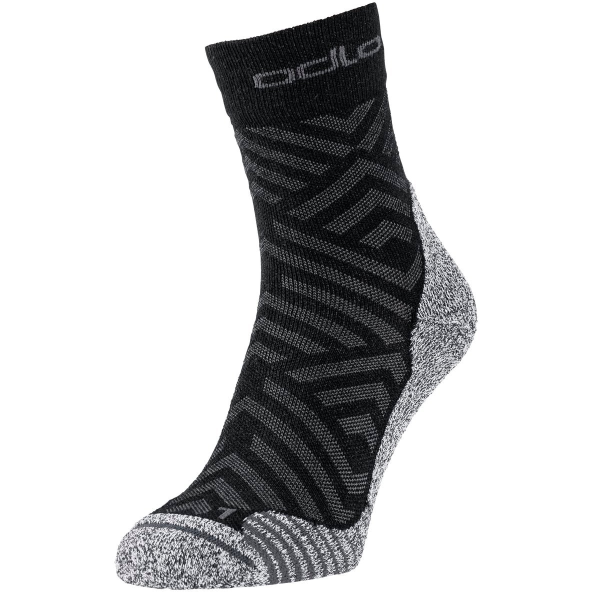 Produktbild von Odlo Active Warm Hike Graphic Socken - black - odlo steel grey