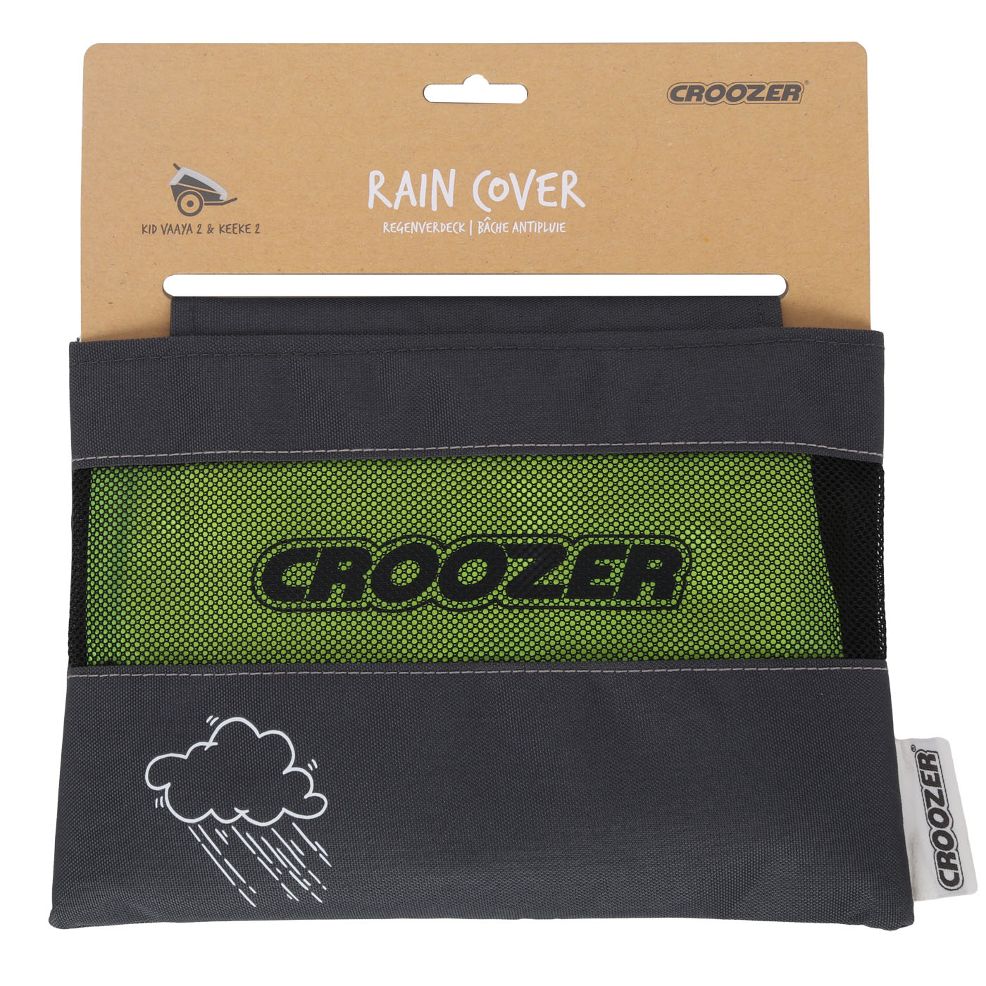 Produktbild von Croozer Regenverdeck für Kid 2-Sitz Fahrradanhänger - lightning yellow