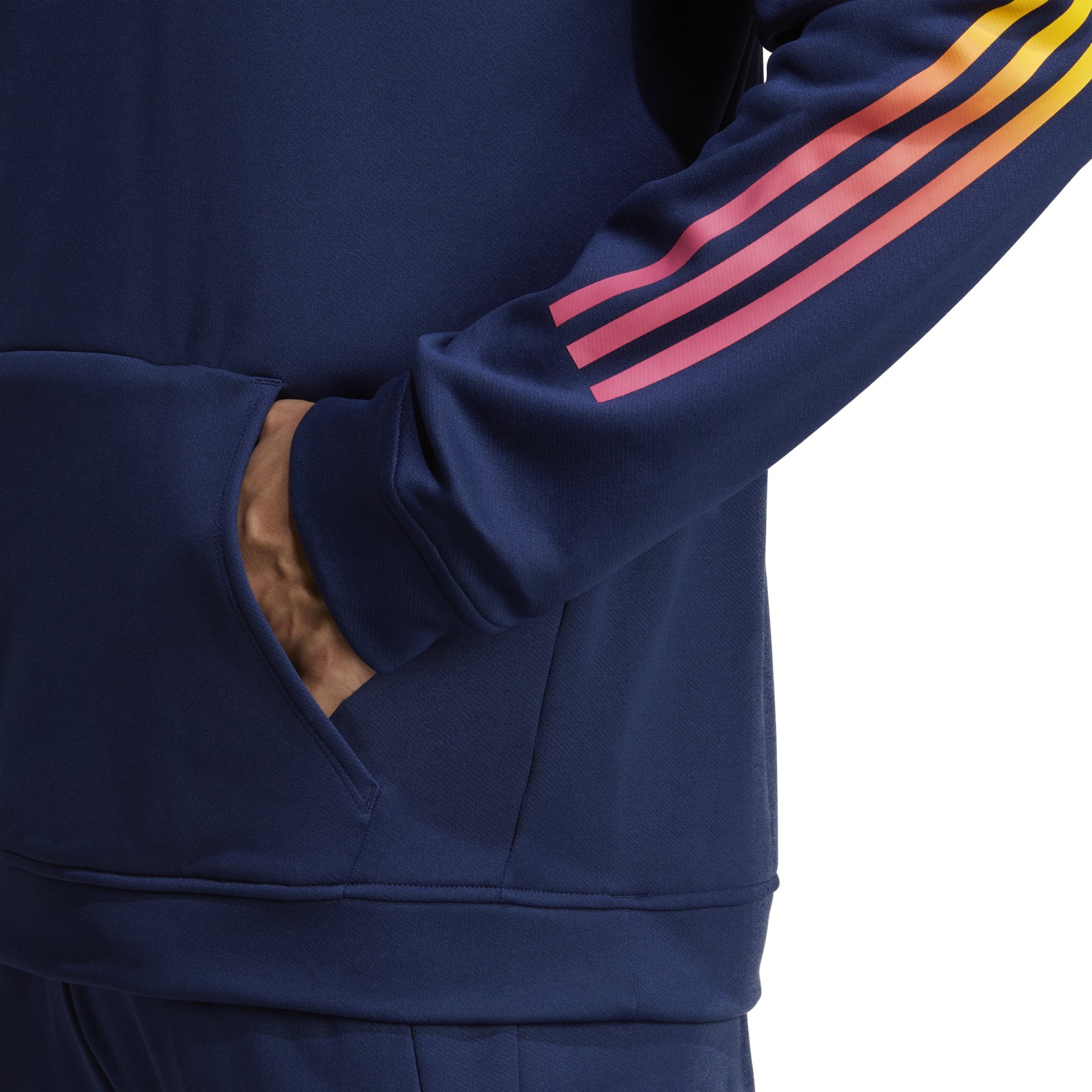 adidas Train Icons 3 Stripes Training Kapuzenpullover Herren dark blue IC5494