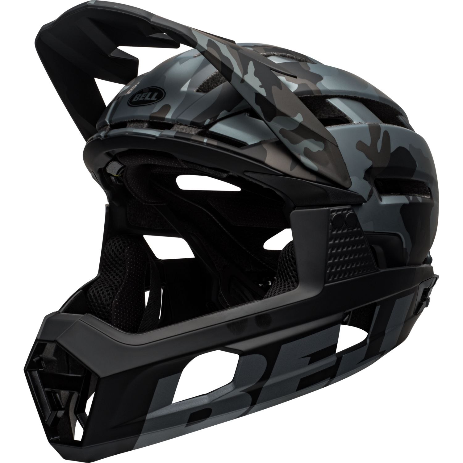 Produktbild von Bell Super Air R Spherical Helm - matte/gloss black camo