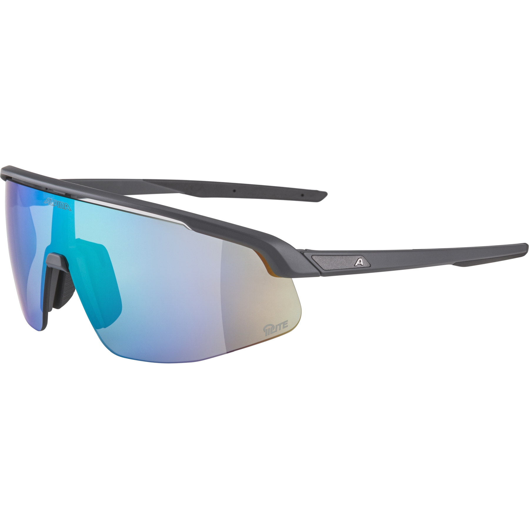 Picture of Alpina Turbo Pro Q-Lite Glasses - midnight-grey matt/green I jade mirror