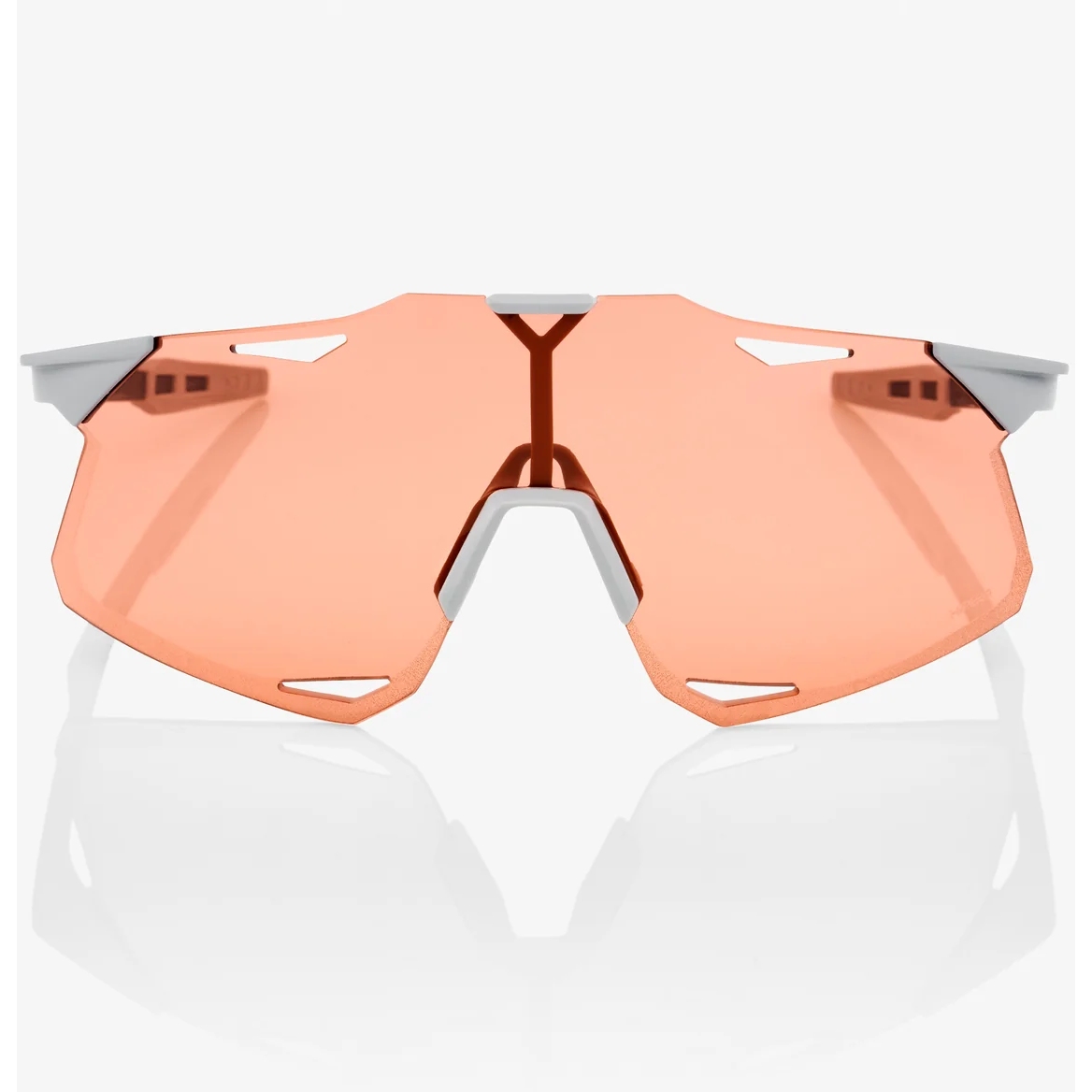 100% Hypercraft Glasses - Matte Stone Grey Coral - HiPER Coral