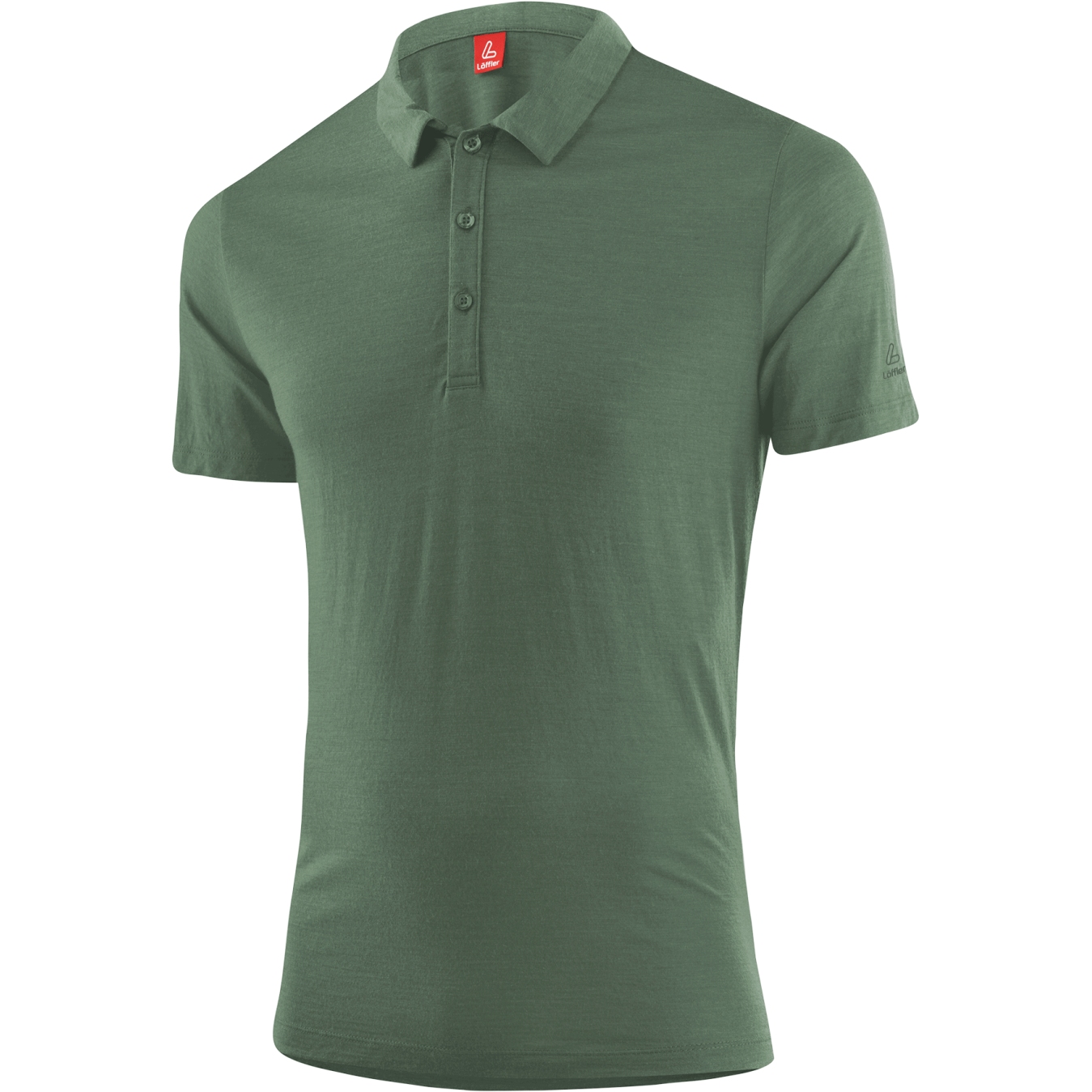 Produktbild von Löffler Merino-Tencel™ Poloshirt Herren - pine 327