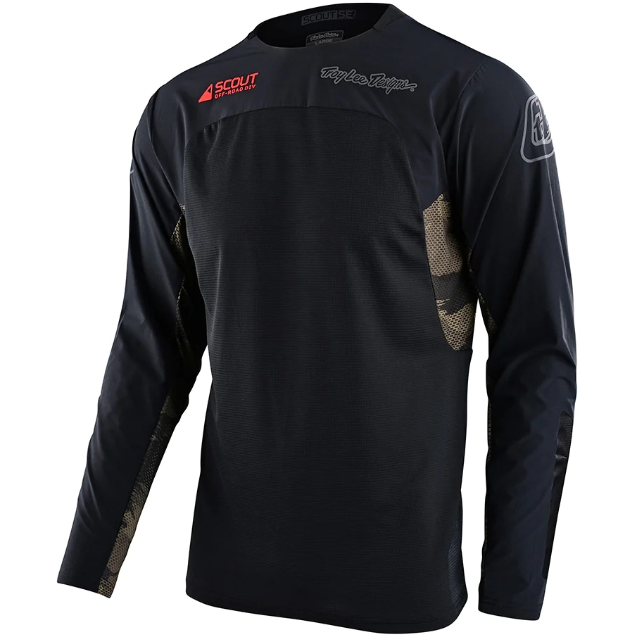 Productfoto van Troy Lee Designs Scout SE Shirt - Systems Brushed Camo Black/Military Green