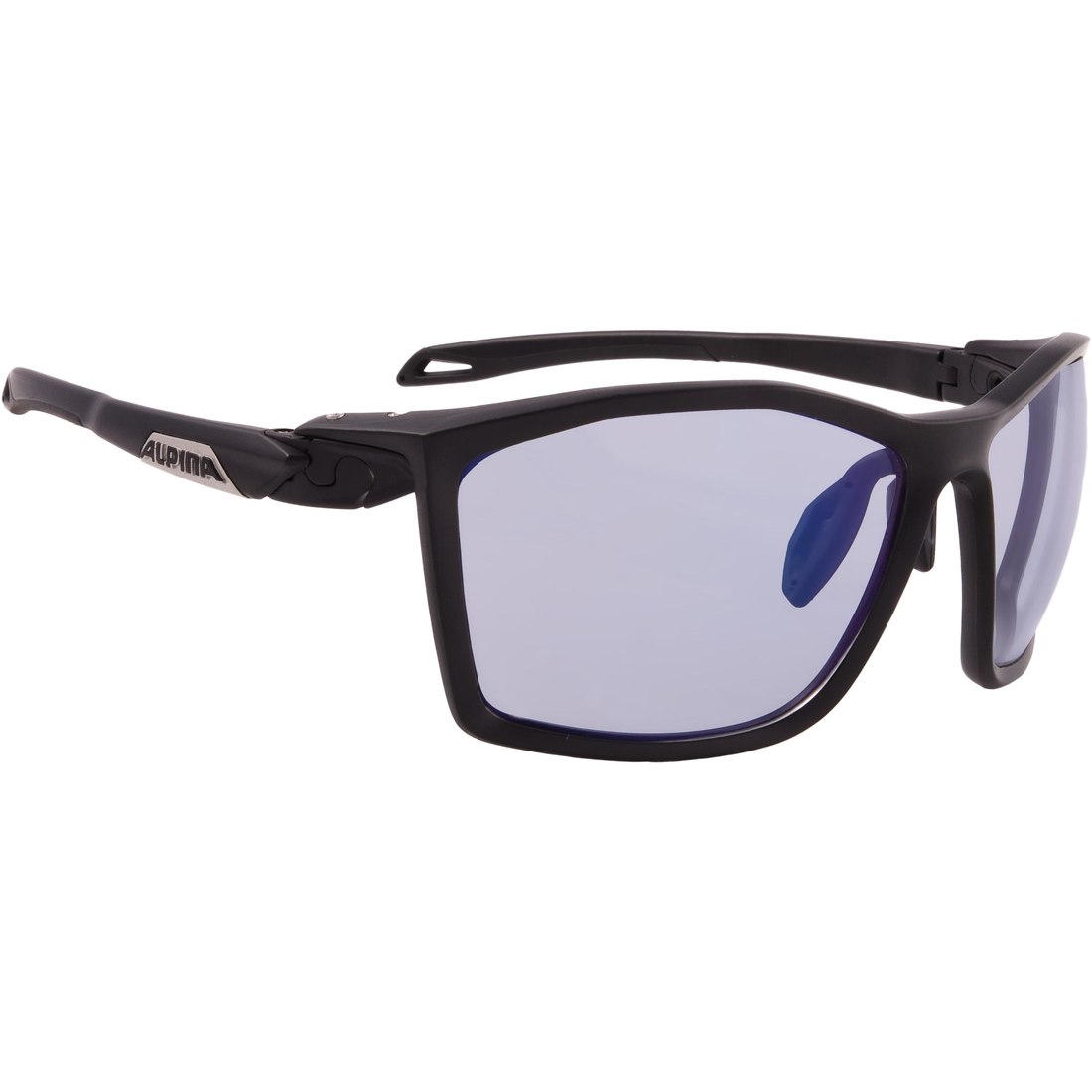 Productfoto van Alpina Twist Five V Glasses - black matt/Varioflex Blue mirror