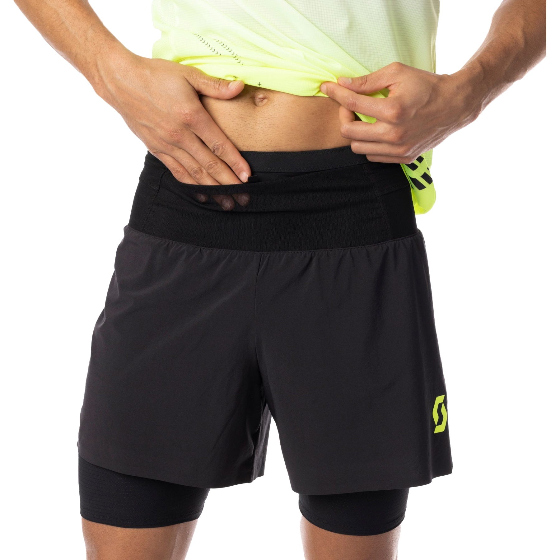 Picture of SCOTT RC Run Hybrid Shorts Men - black/yellow