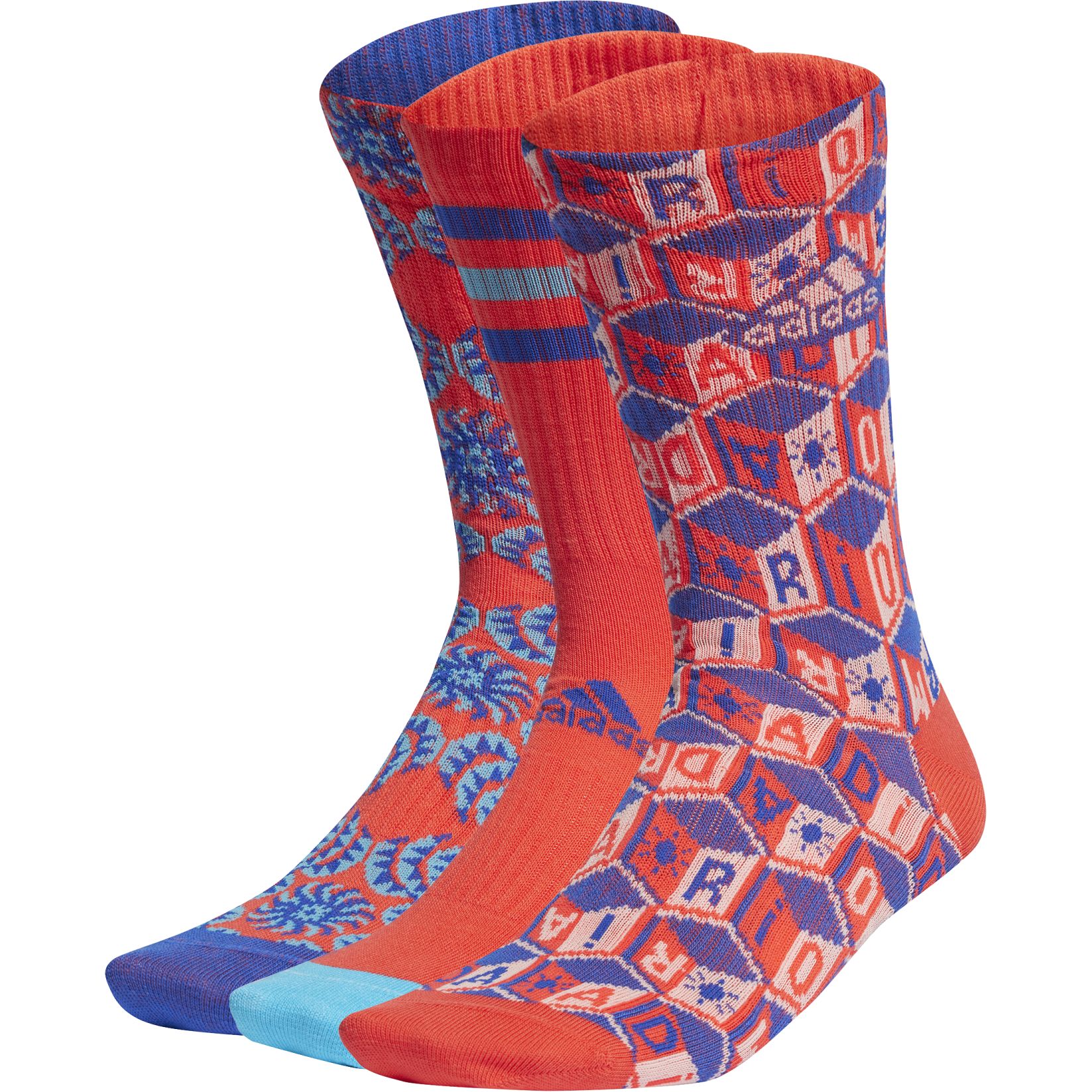 Picture of adidas Farm Crew Socks 3 Pairs - multicolor/bright red/bold blue IU3154