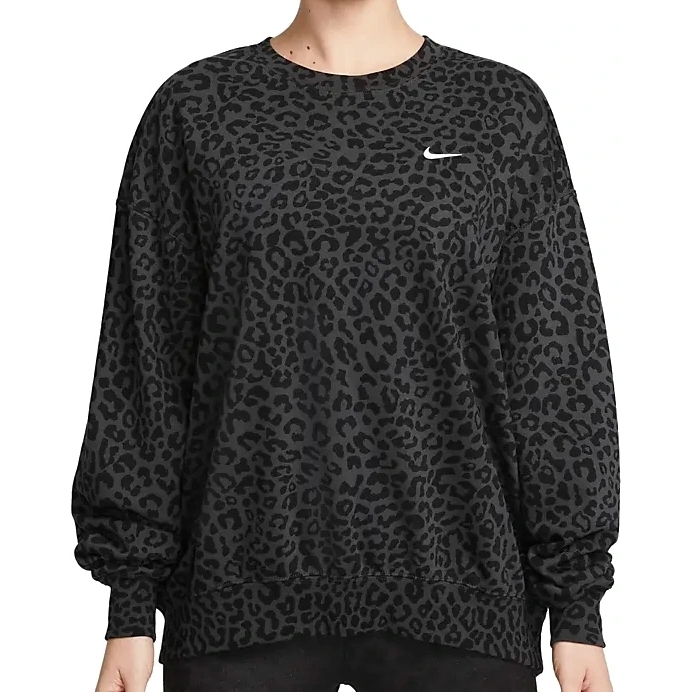 Foto de Nike Sudadera Mujer - Dri-FIT Get Fit Leopard Print - dark smoke grey/white DX0120-070