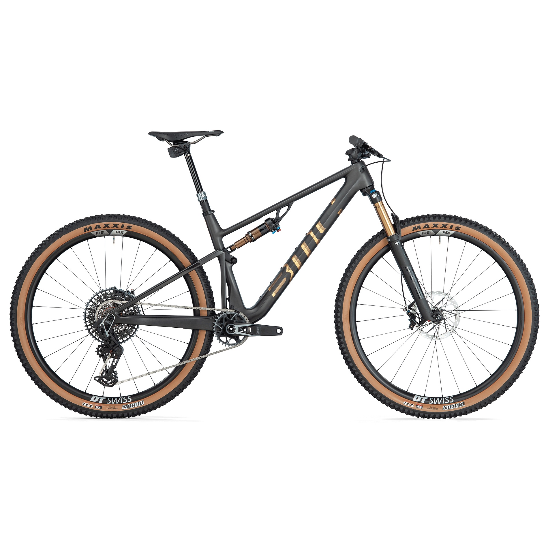 Productfoto van BMC FOURSTROKE LT LTD - 29&quot; Carbon Mountainbike - 2024 - carbon black / gold