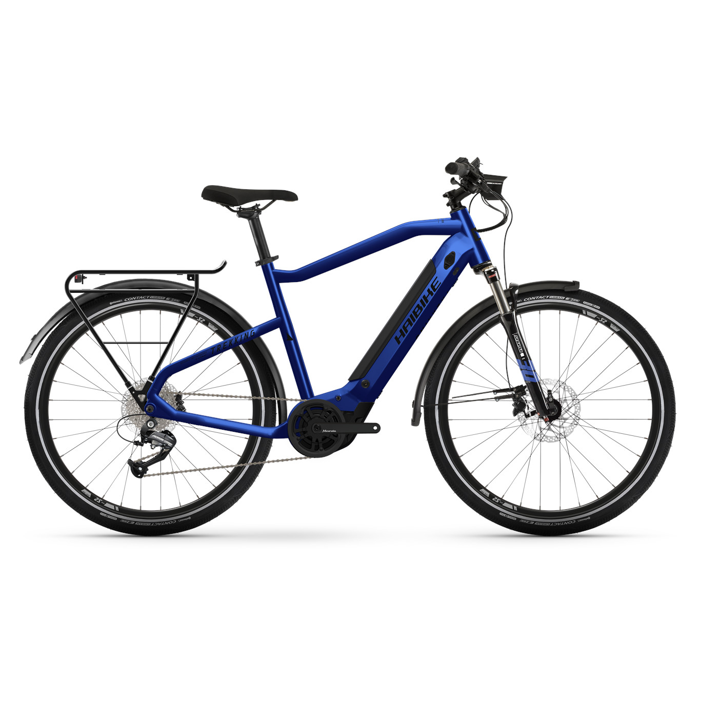 Productfoto van Haibike Trekking 4 High i500Wh - 27.5&quot; Electric Trek Bike - 2022 - blue/black - gloss&amp;matt