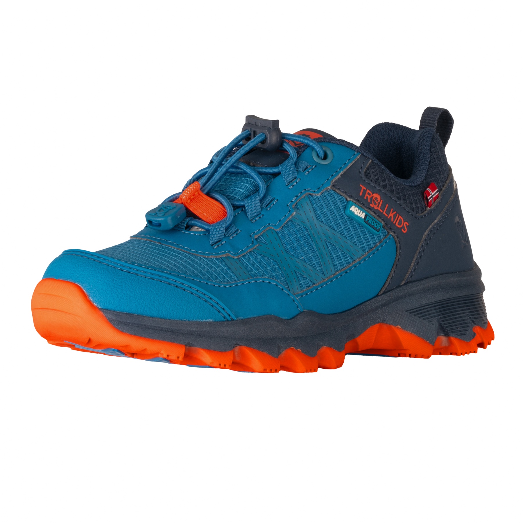 Produktbild von Trollkids Trolltunga Low XT Wanderschuhe Kinder - Atlantic Blue/Glow Orange/Dark Navy