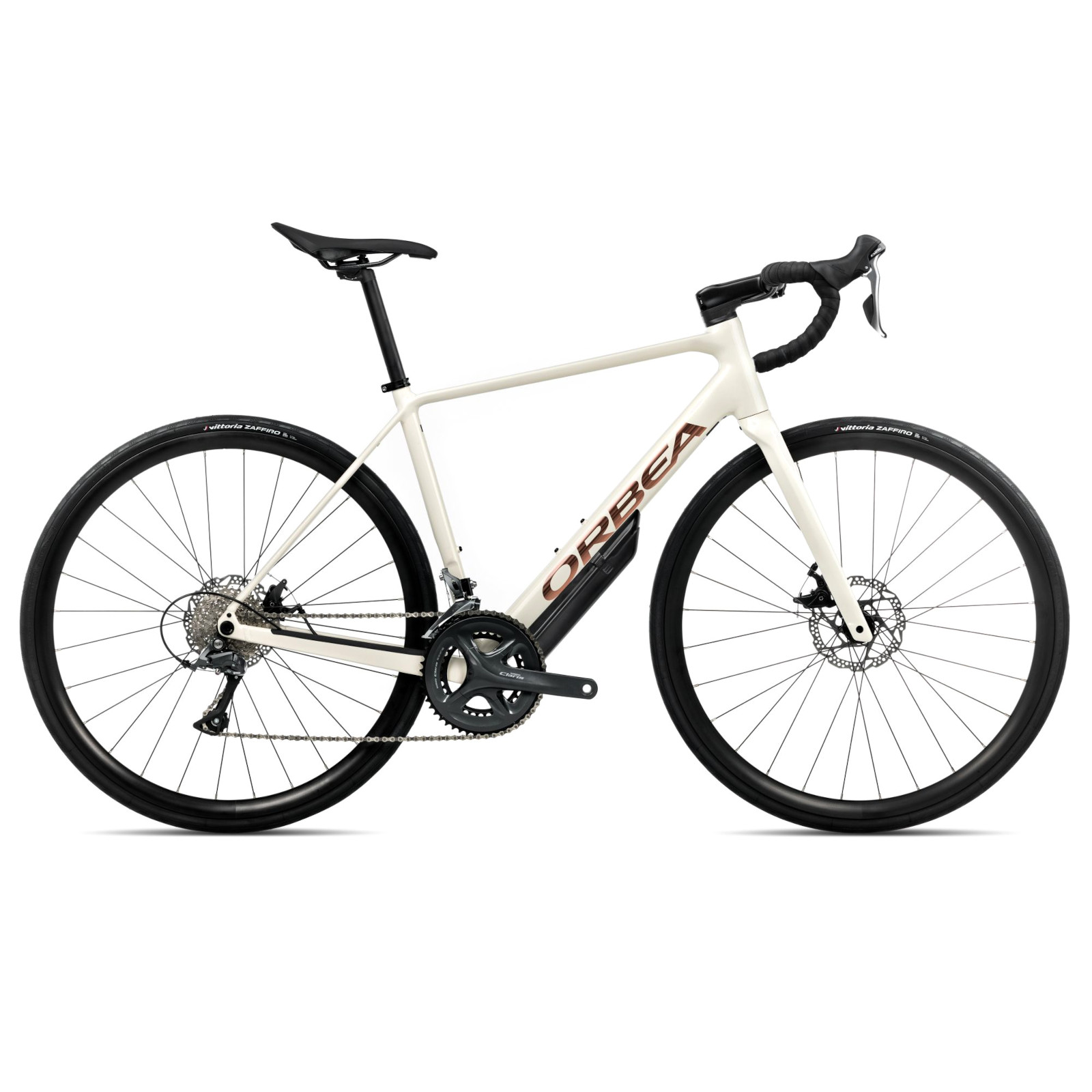 Productfoto van Orbea AVANT H60 Racefiets - 2025 - Ivory White - Titan Bronze (gloss)