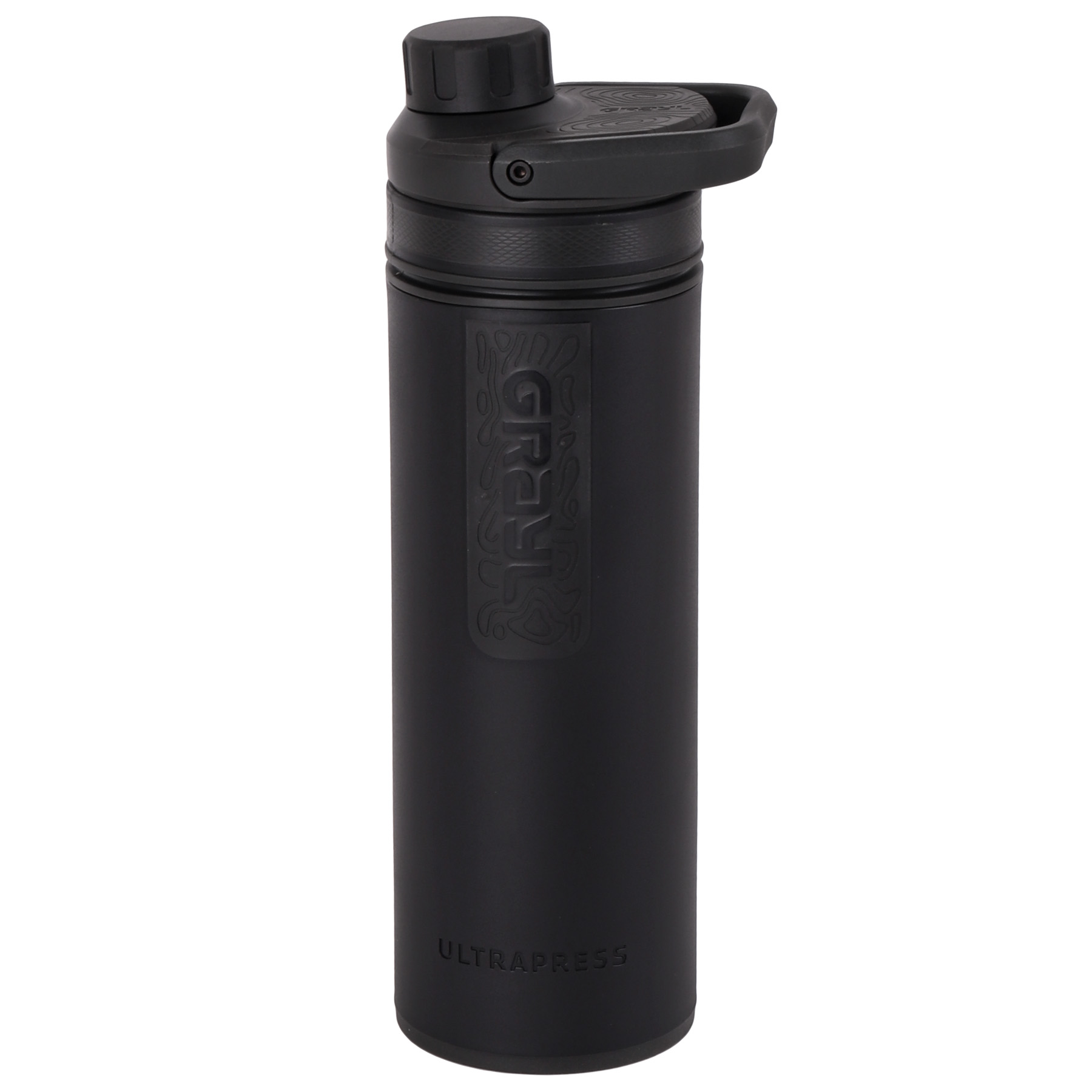 Produktbild von Grayl UltraPress Purifier Trinkflasche mit Wasserfilter - 500ml - Covert Black