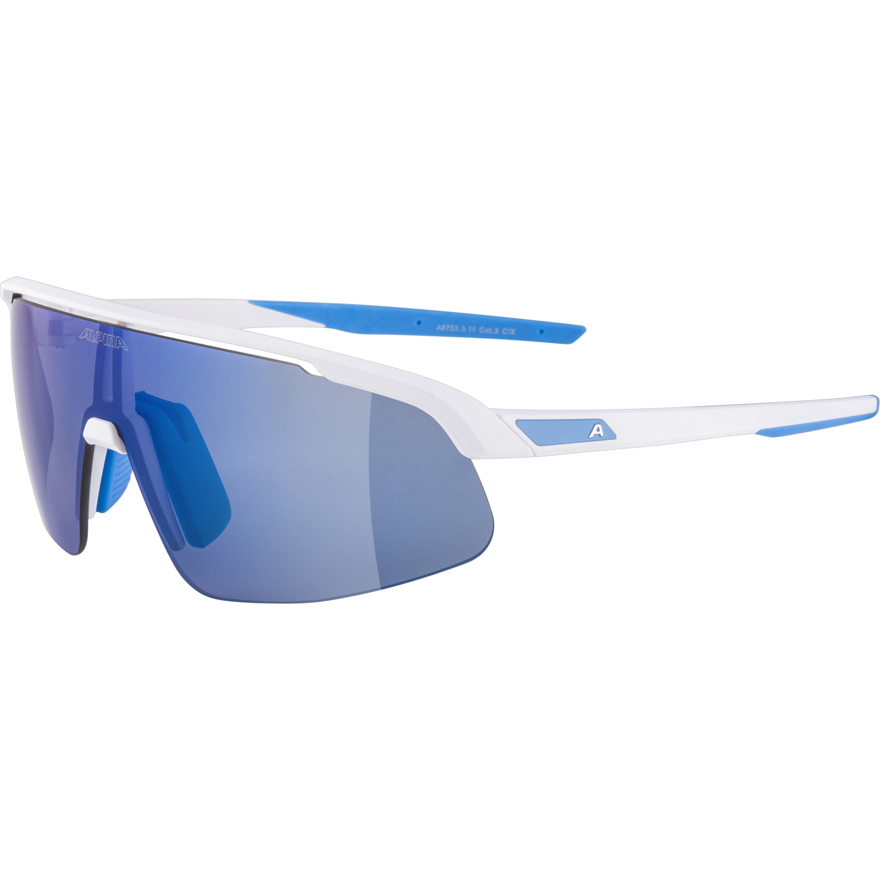 Zdjęcie: Alpina Turbo Pro Youth Glasses - white matt/blue mirror