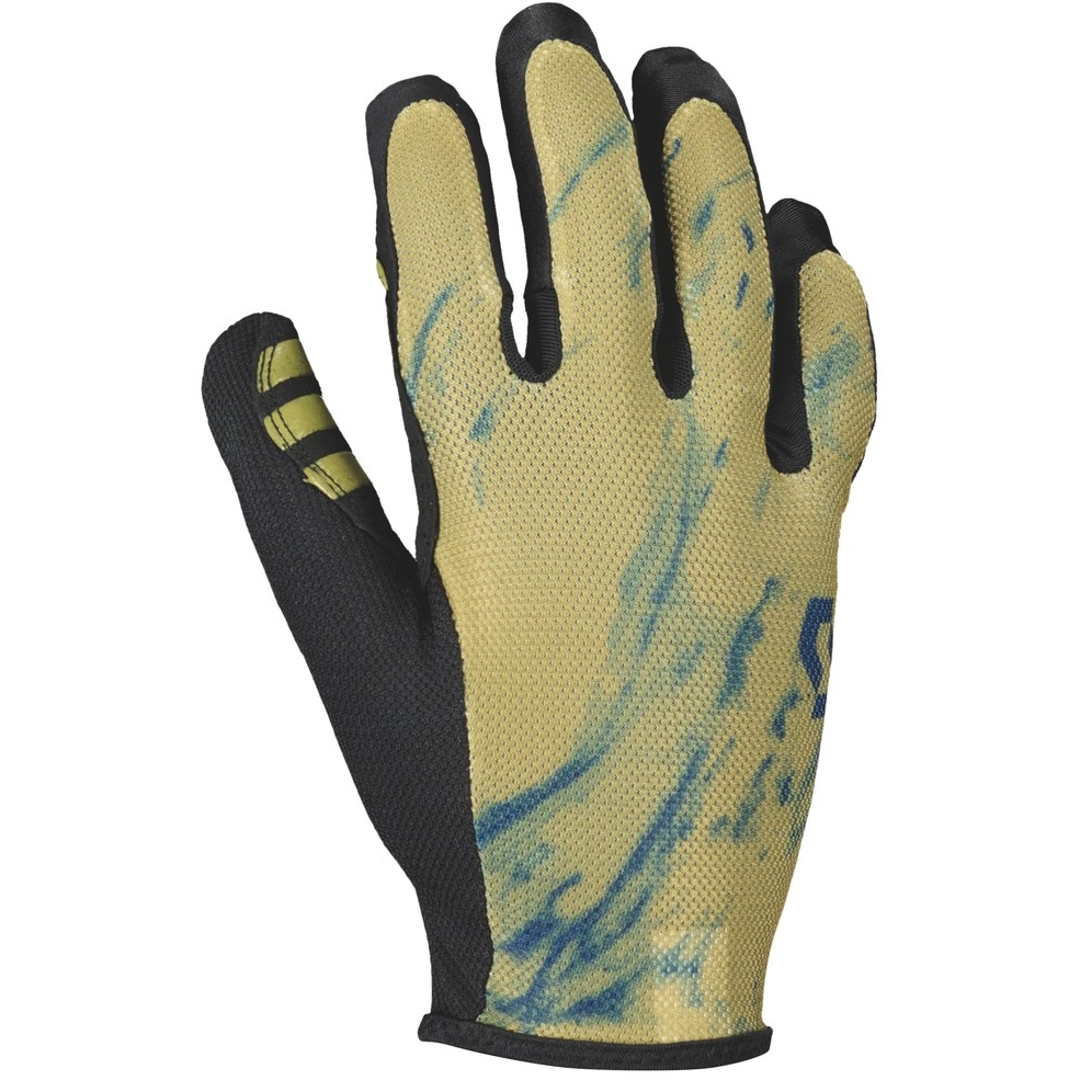 Picture of SCOTT Traction LF Gloves - mud green/midnight blue