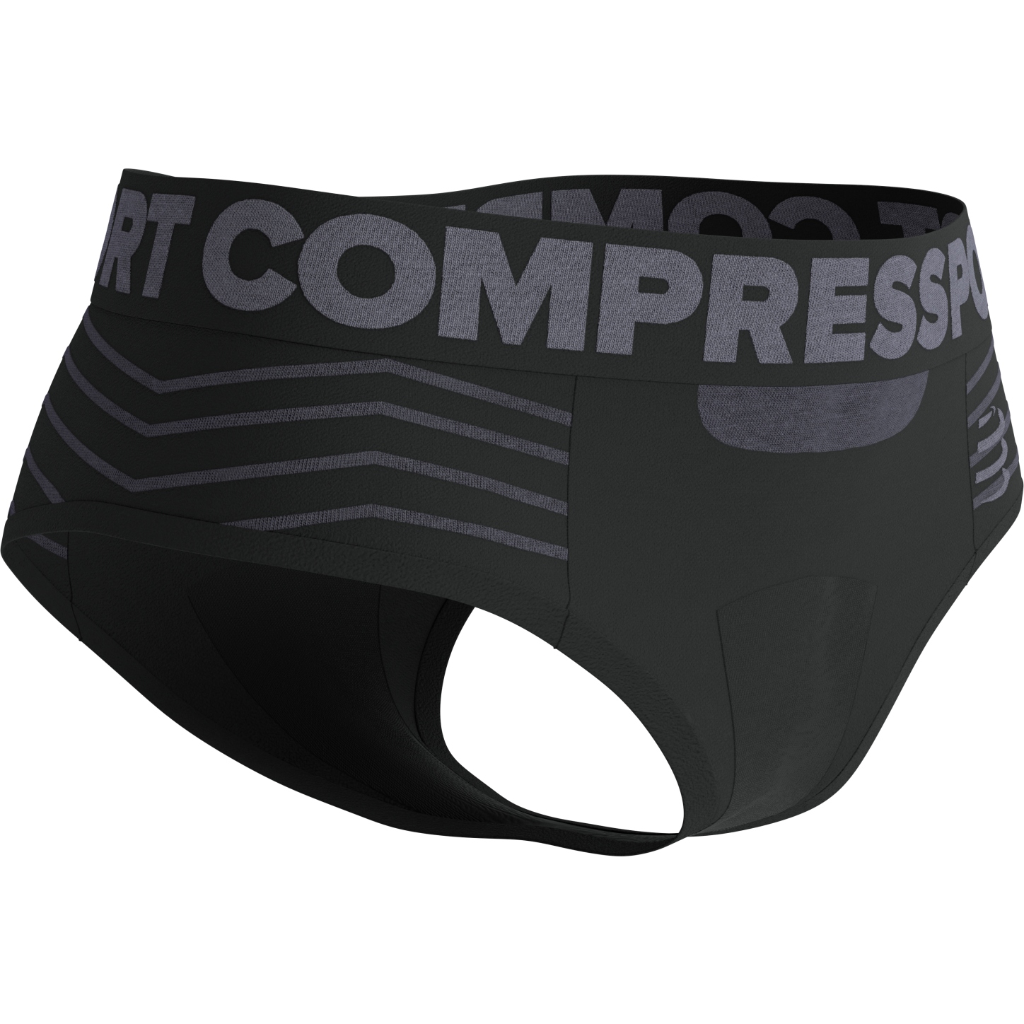 Produktbild von Compressport Seamless Boxershorts Damen - schwarz/grau