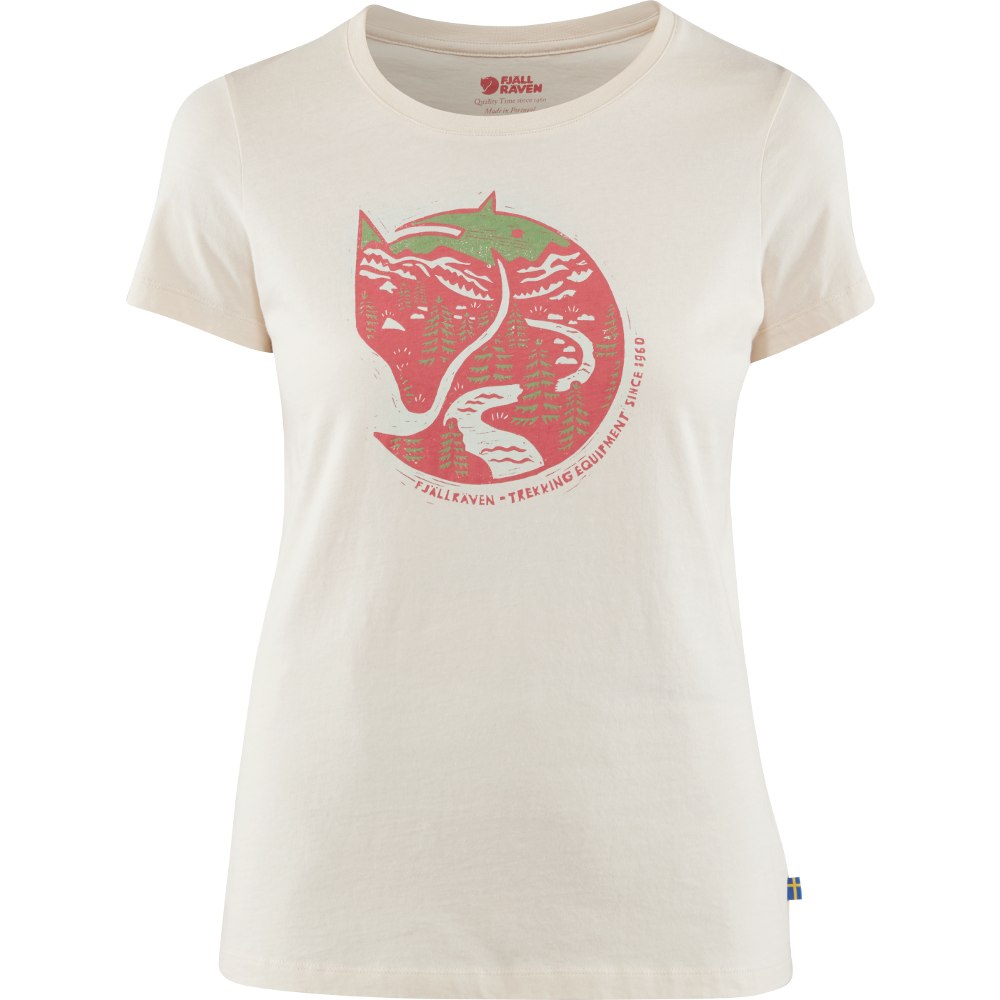 Productfoto van Fjällräven Arctic Fox Print T-Shirt Dames - chalk white