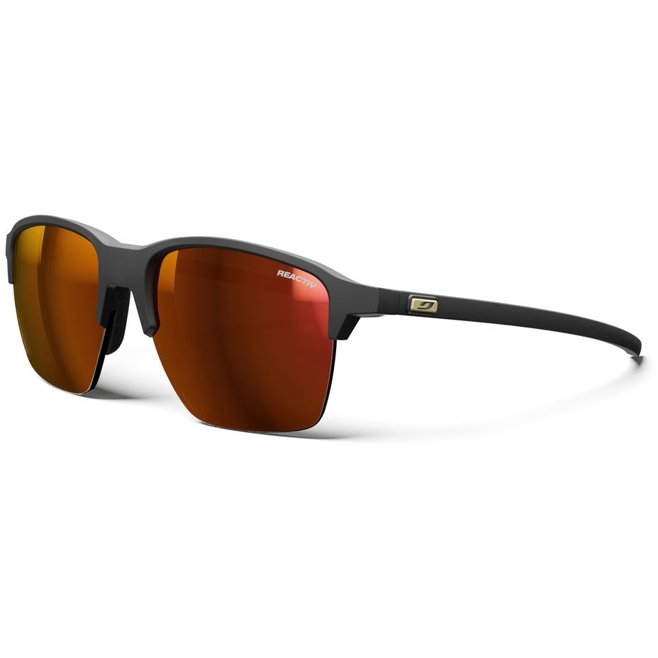 Productfoto van Julbo Crossline Bril - Matt Black / Multilayer Red 0-3 High Contrast Reactive