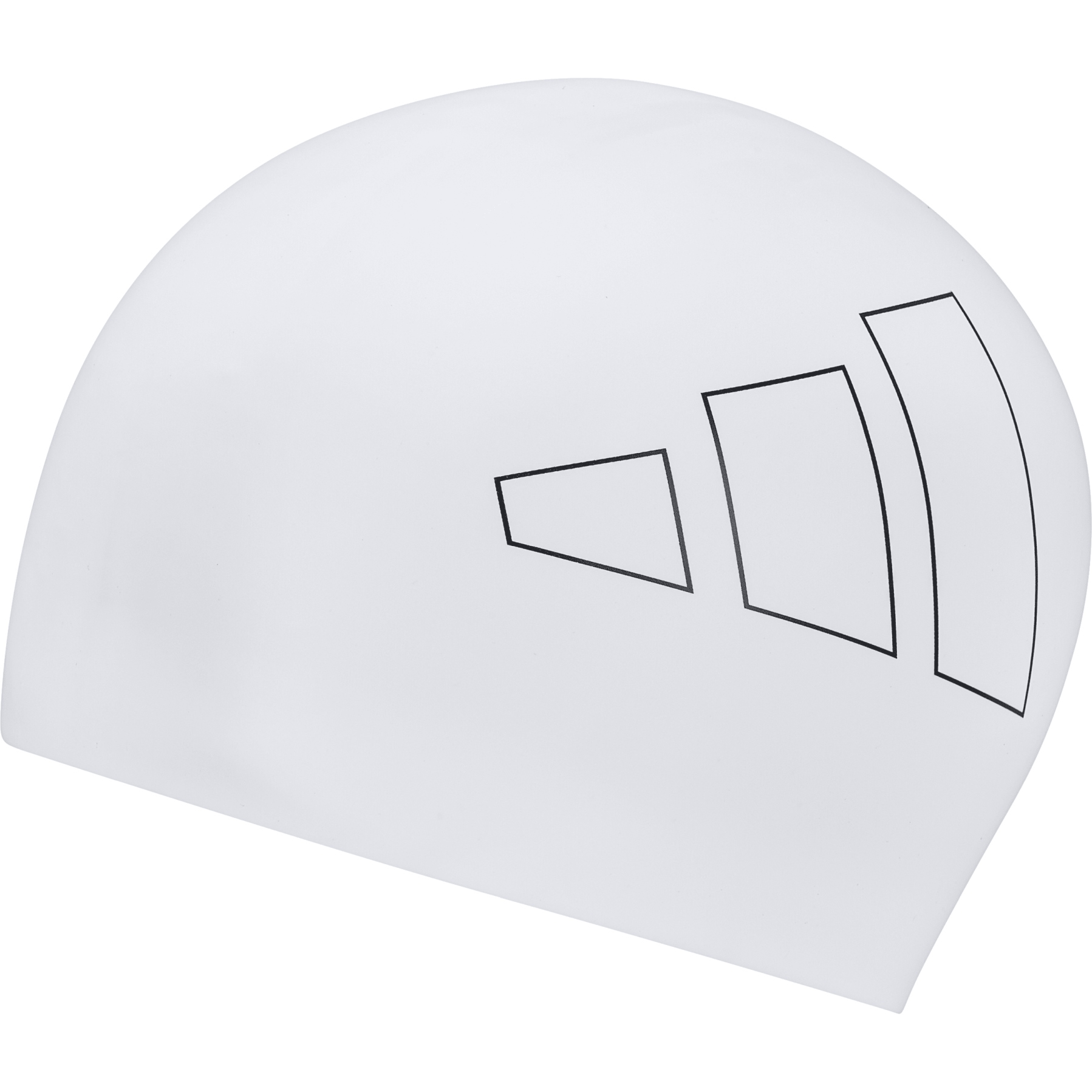 Picture of adidas Adult Logo Swim Cap - white/black IU1900