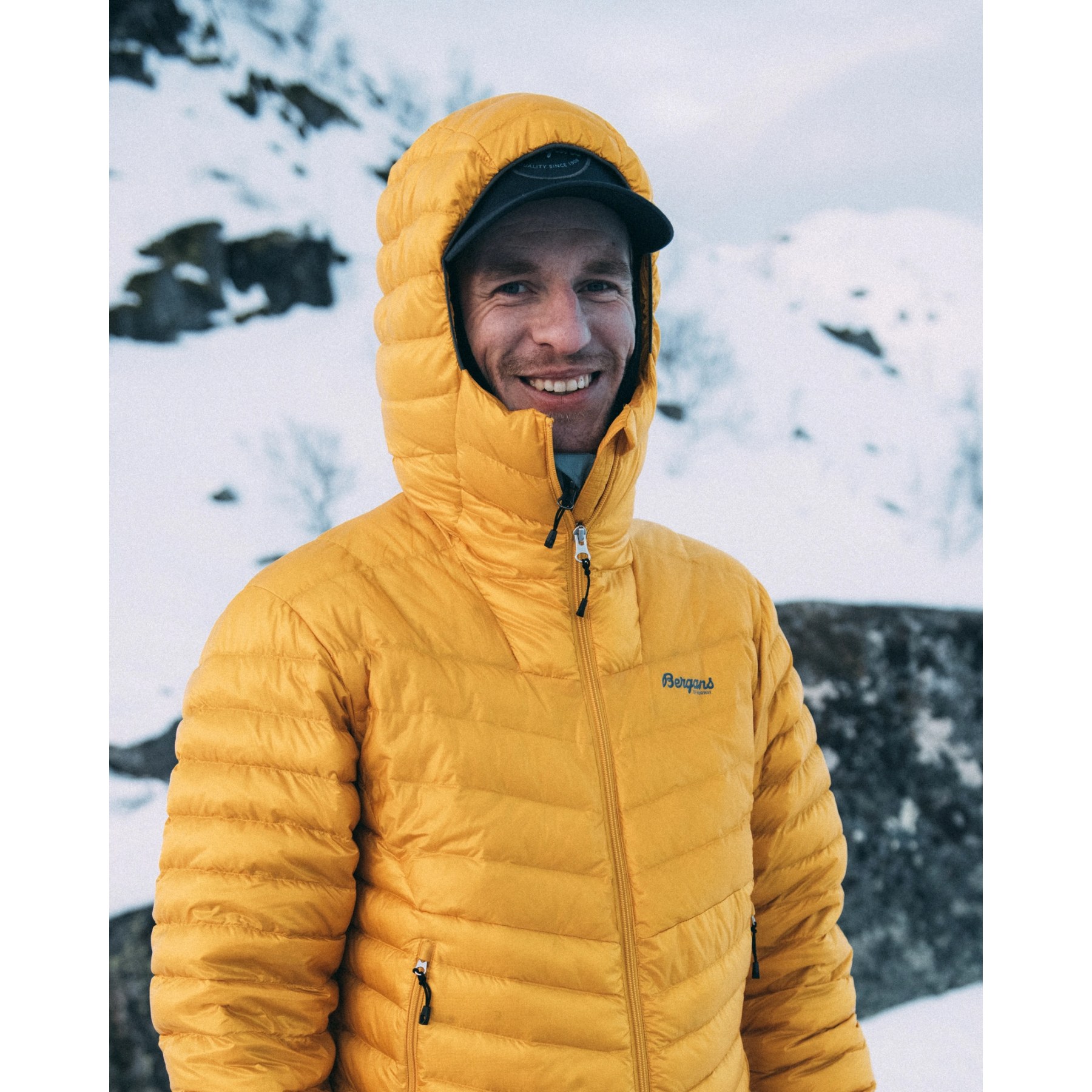 Chaqueta Impermeable Plumifero Hombre Naranja Bergans Plumífero