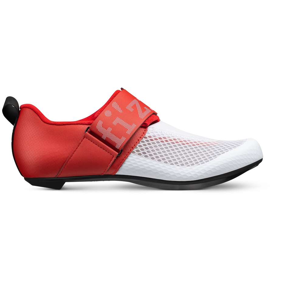 Picture of Fizik Transiro Hydra Triathlon Shoes - White / Metallic Red