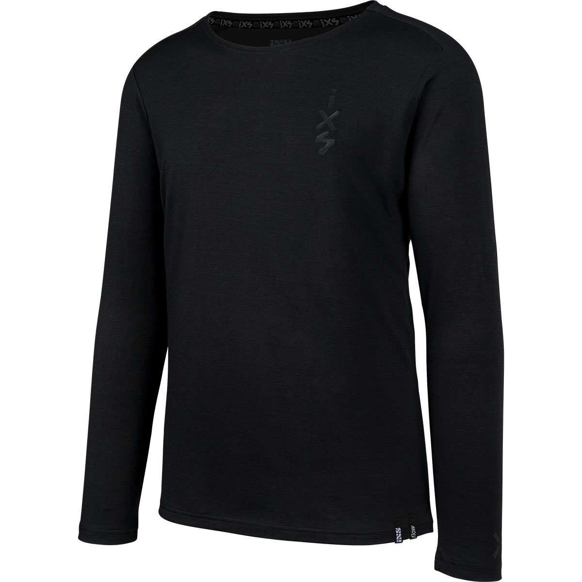 Productfoto van iXS Flow Merino MTB Fietsshirt met Lange Mouwen Heren - zwart