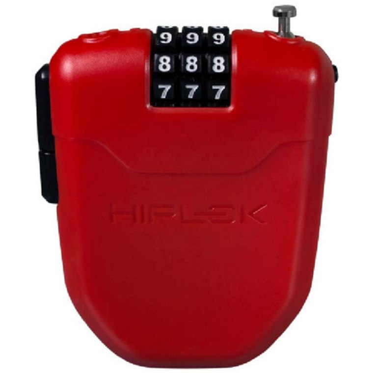 Image of Hiplok FX Combi Cable Lock with Reflector - red