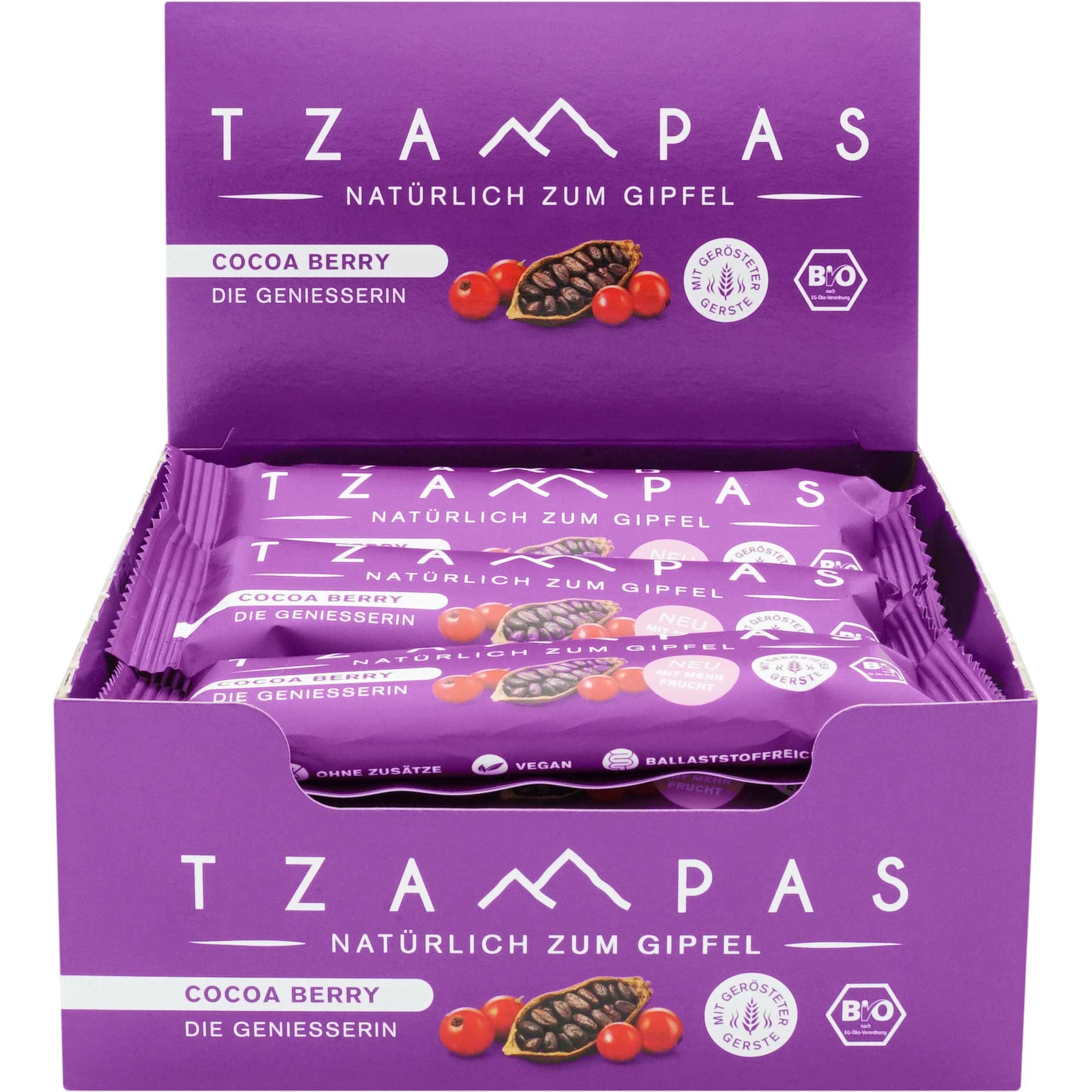 Foto de TZAMPAS Barrita Energética BIO - Cocoa Berry - 16x40g