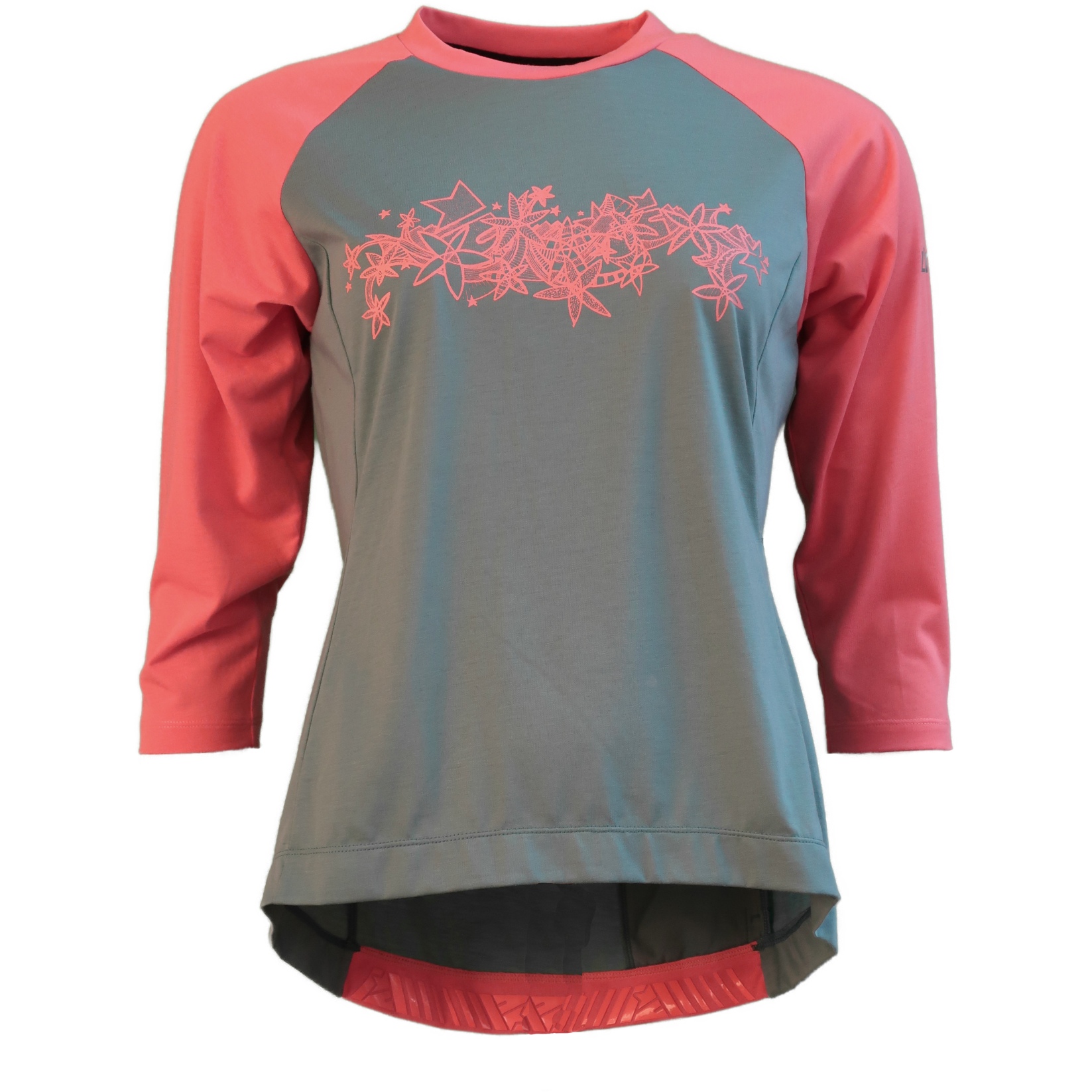 Picture of Zimtstern PureFlowz Womens 3/4 Shirt - teal/burnt coral