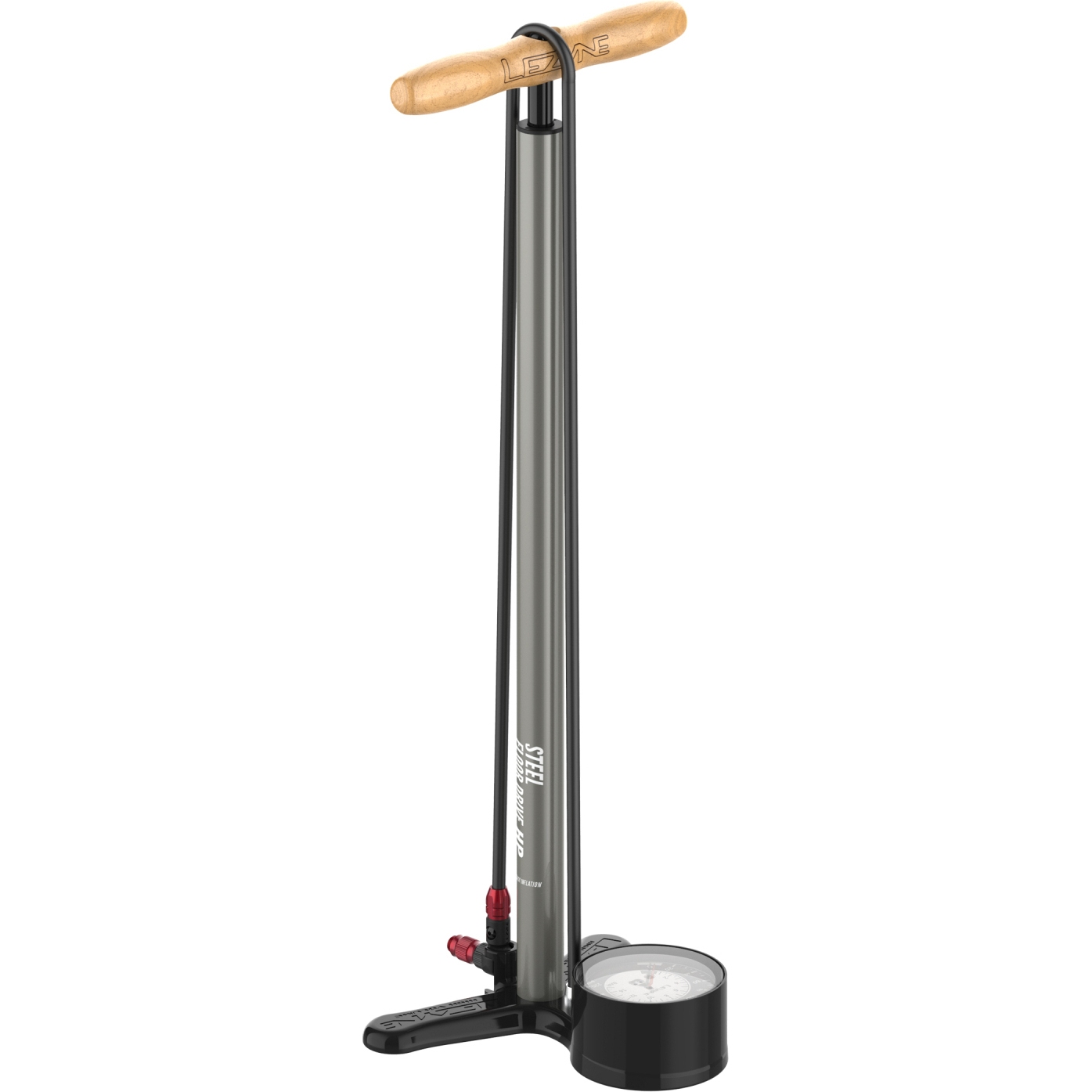 Напольный насос Lezyne Steel HP Floor Drive 3.5 - серый матовый