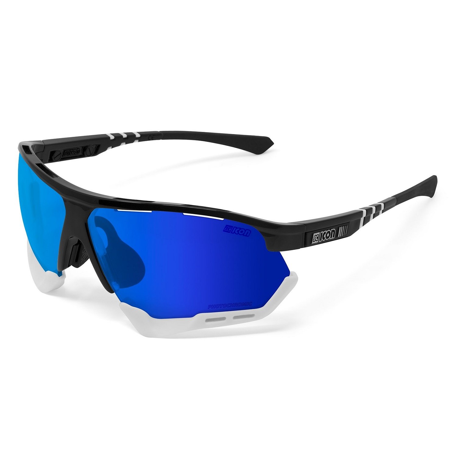 Picture of Scicon Aerocomfort XL Glasses - Black Gloss / SCNXT Photochromic Blue