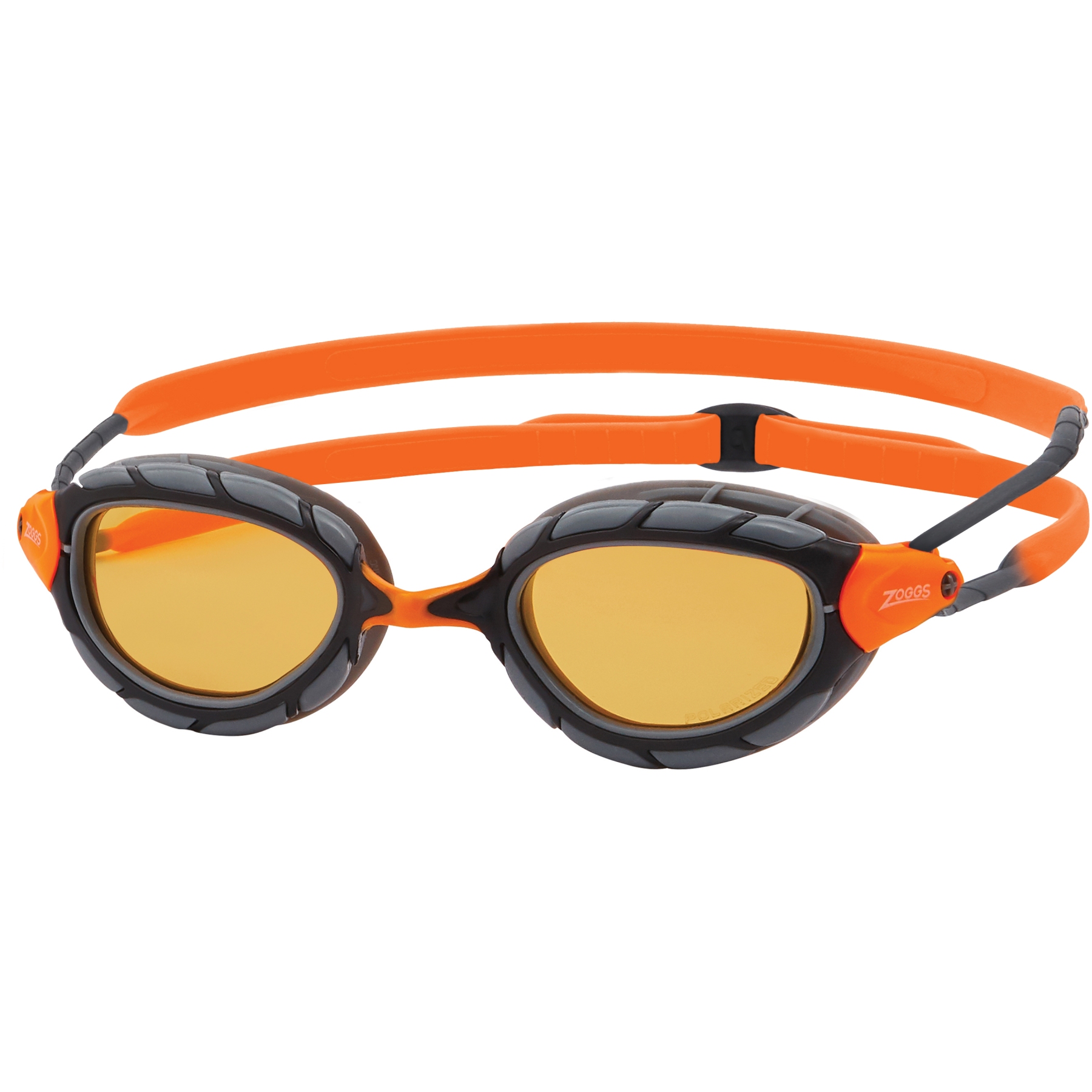 Productfoto van Zoggs Predator Swimming Goggles - Polarized Ultra Copper Lenses - Small Fit - Grey/Orange