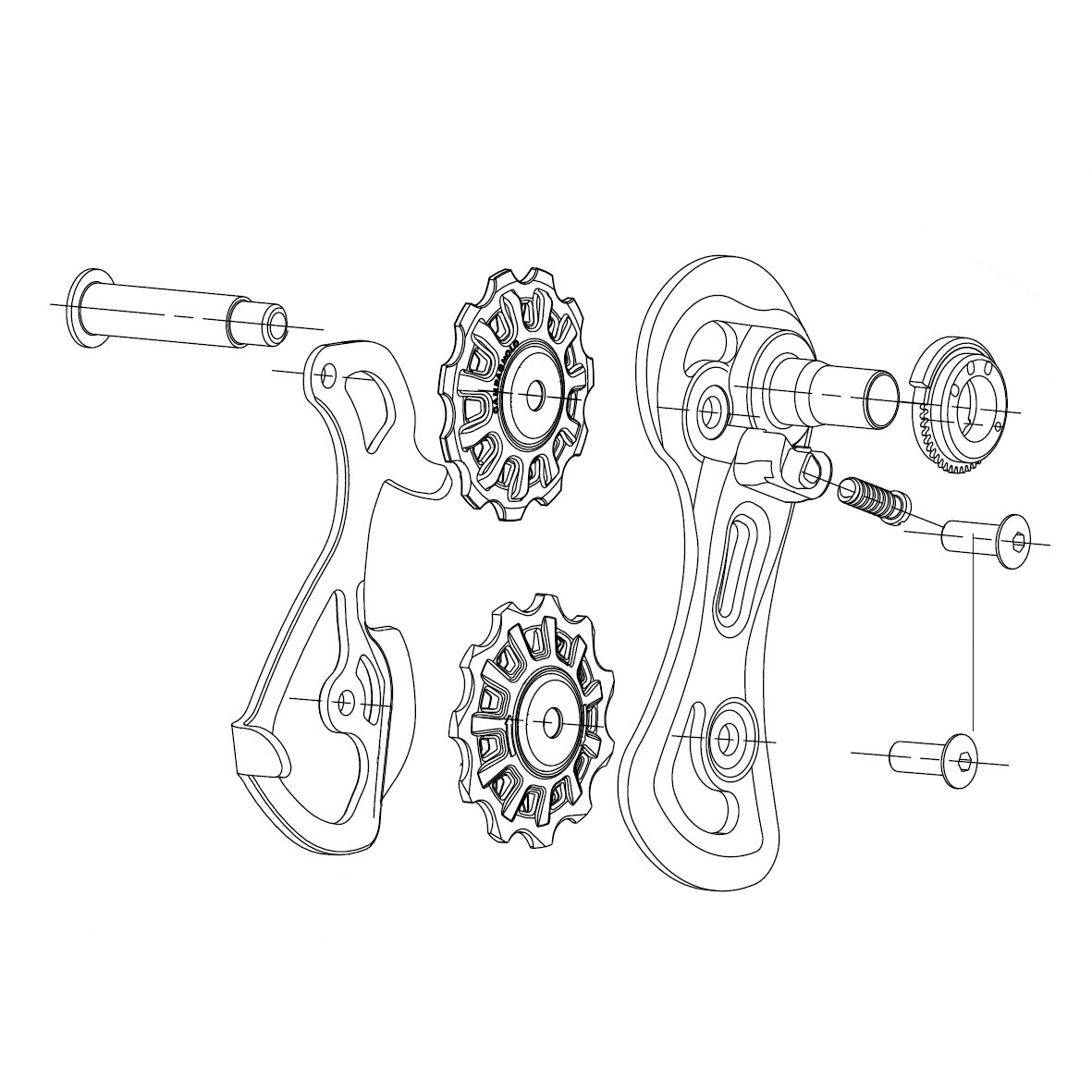 Image of Campagnolo RD-PO102S / RD-PO102B / RD-PO103S Derailleur Cage for Potenza 11-speed