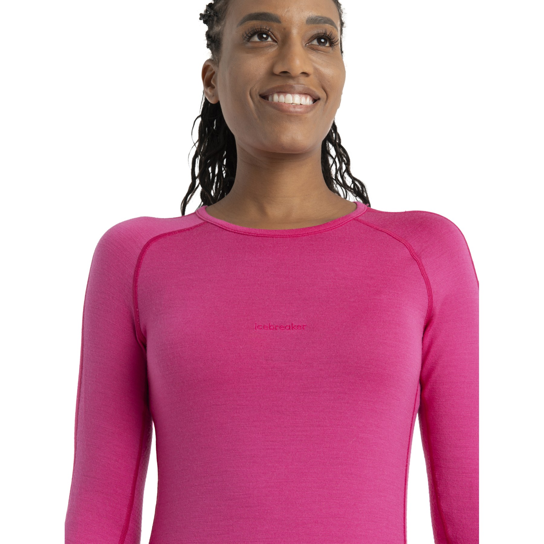 Icebreaker 260 ZoneKnit™ Crewe Long Sleeve Shirt Women - Tempo/Electron Pink